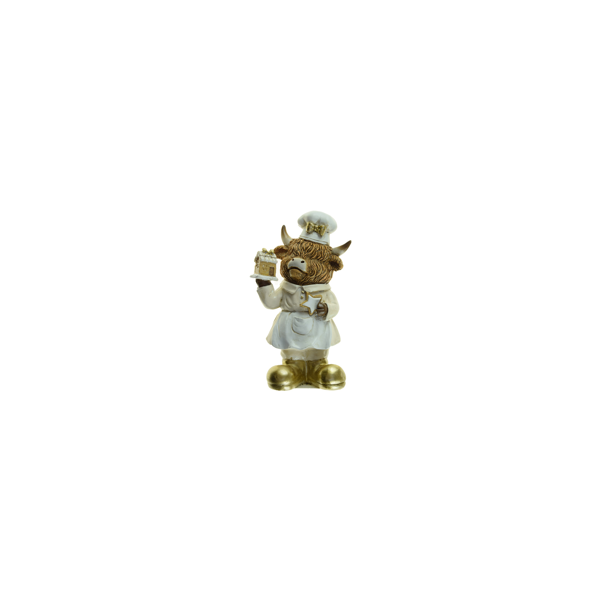 Figura szarvas lány poly 14,2cm fehér
