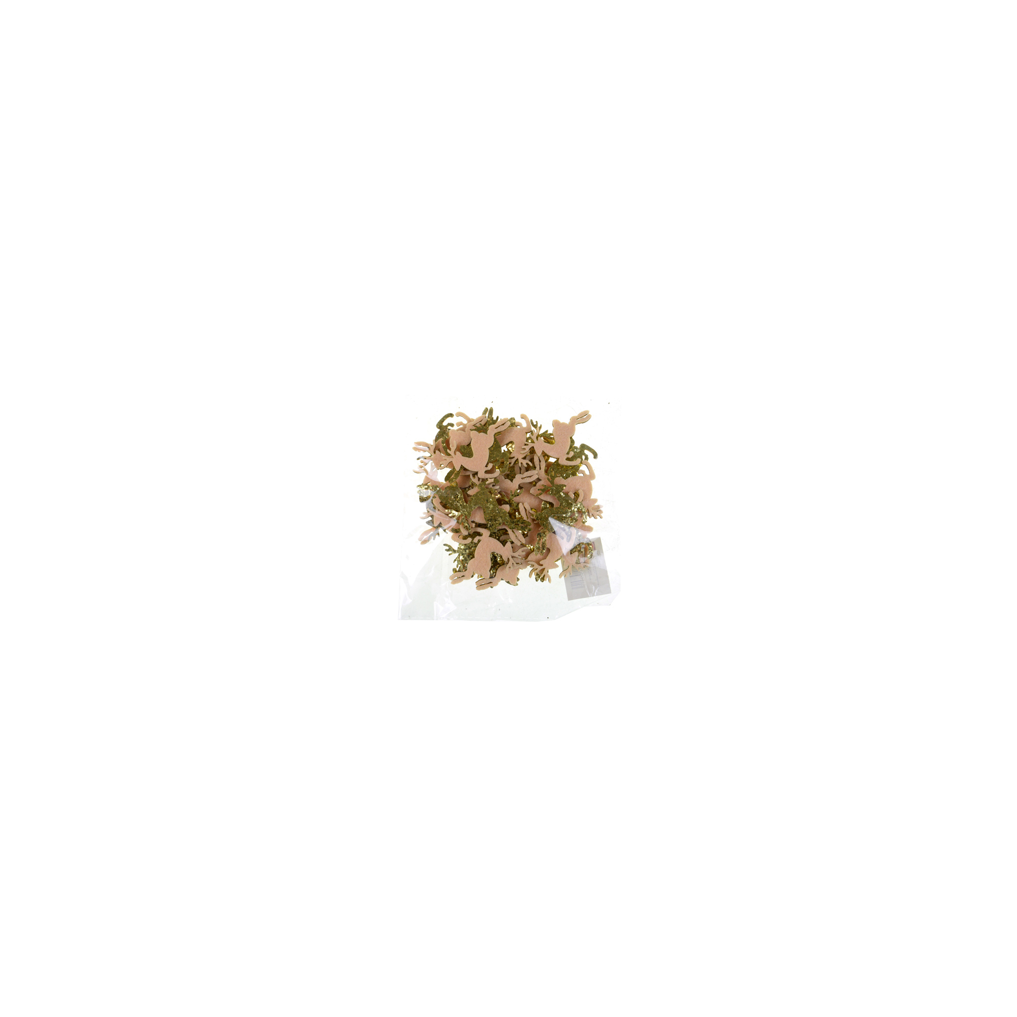 Figura szarvas filc 7cm s/50 glitteres arany
