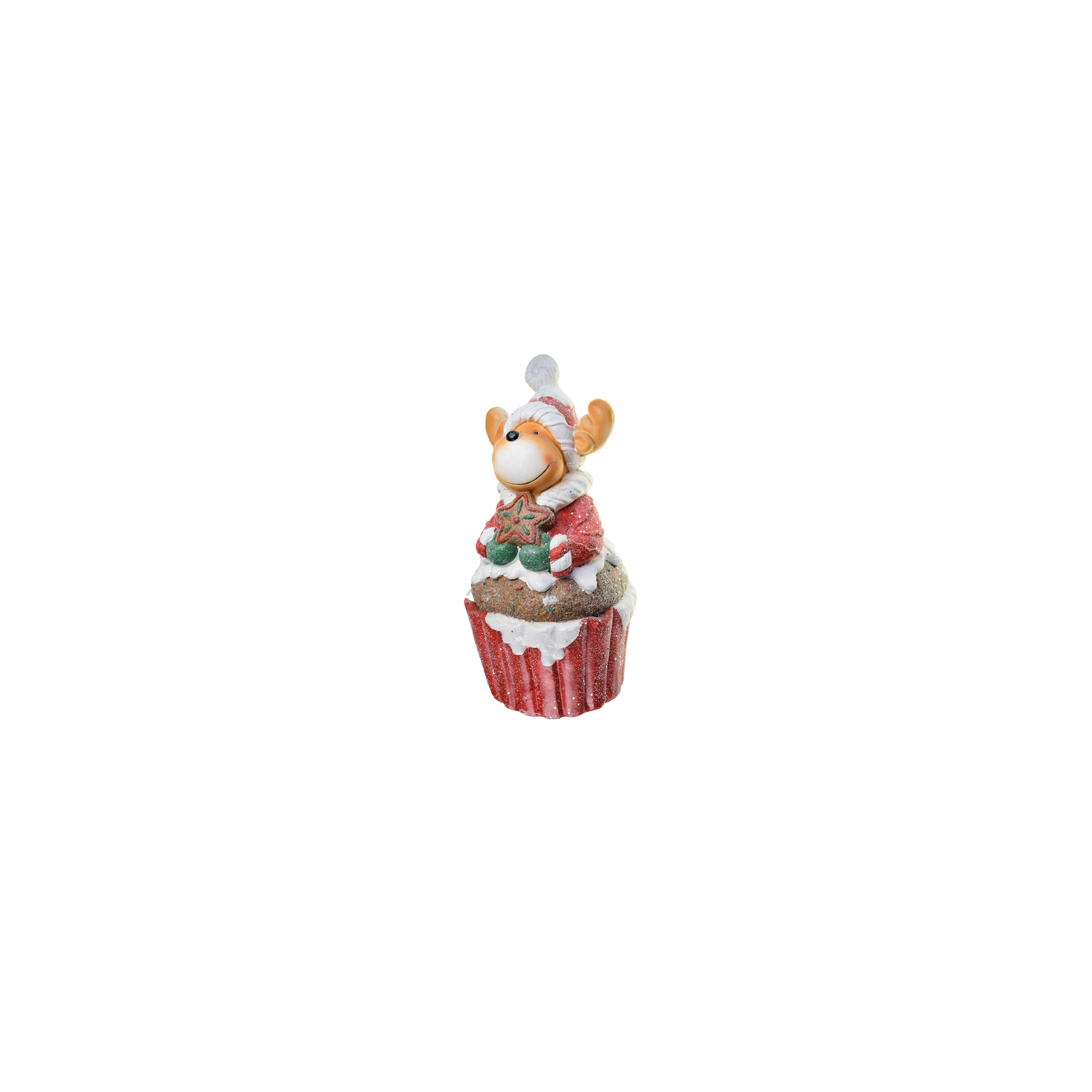 Figura szarvas muffinban magnézia 43cm piros
