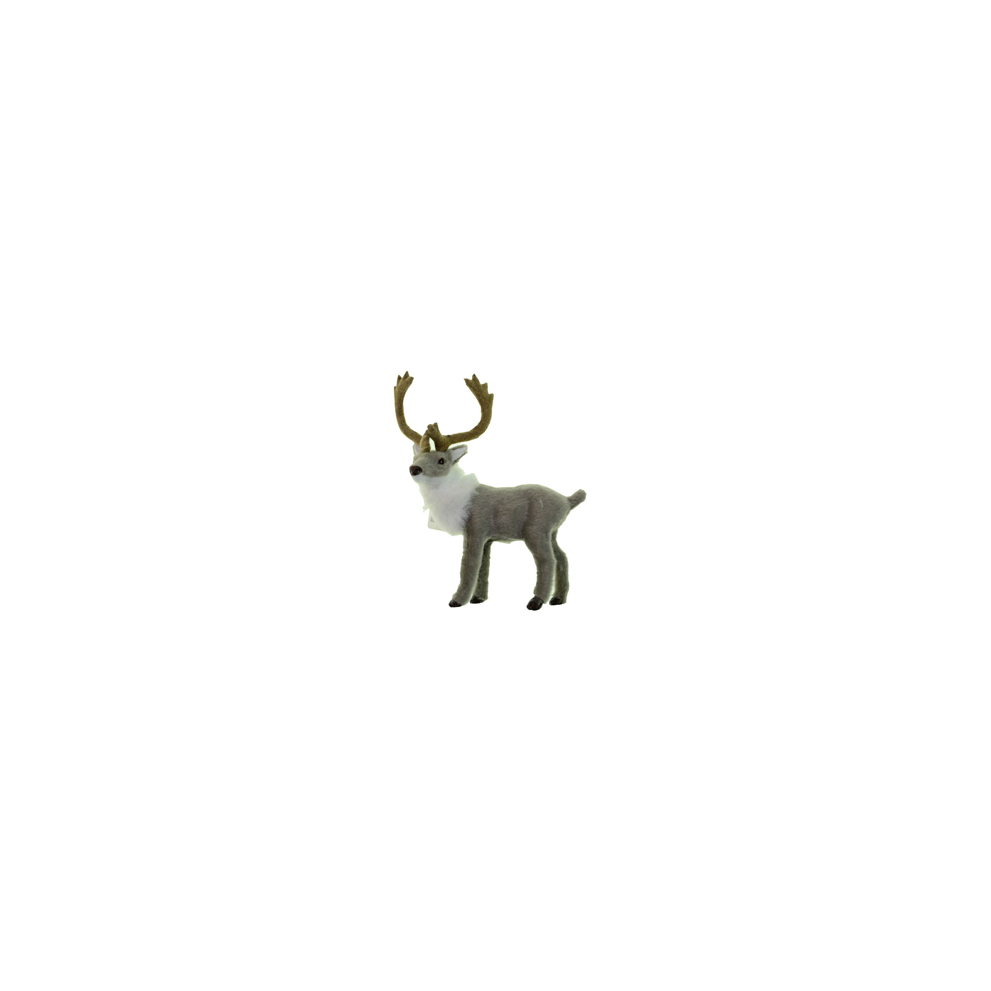 Figura szarvas plüss 10*4*13cm szürke