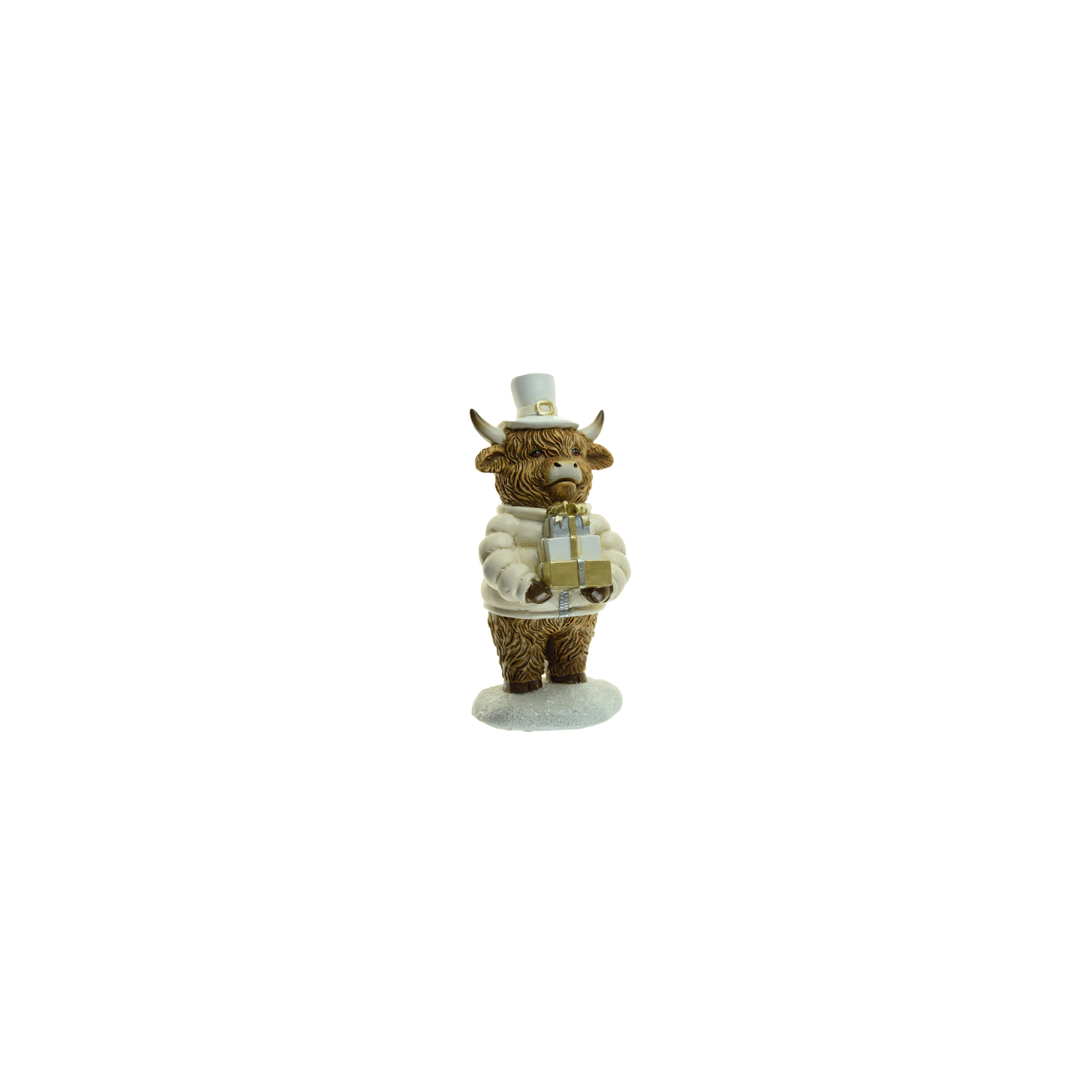 Figura szarvas poly 15cm fehér