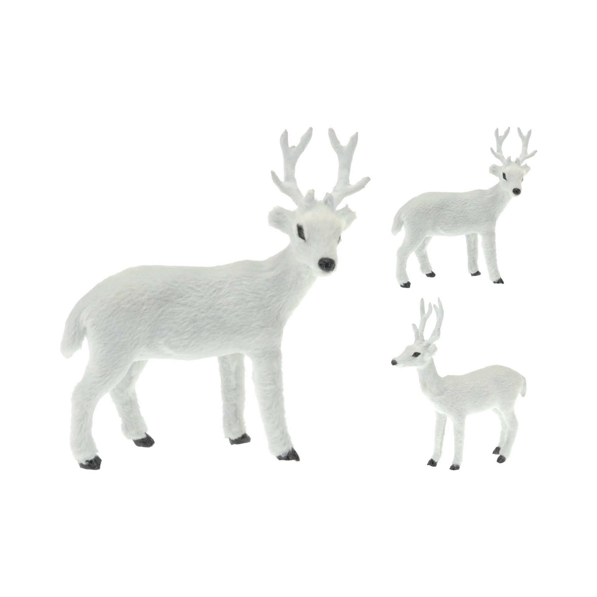 Figura szarvas poly 16cm 2féle fehér