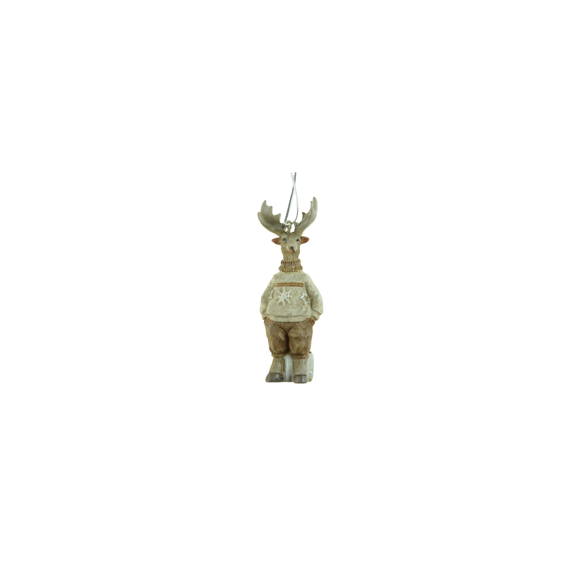 Figura szarvas poly 3*2.5*9cm barna