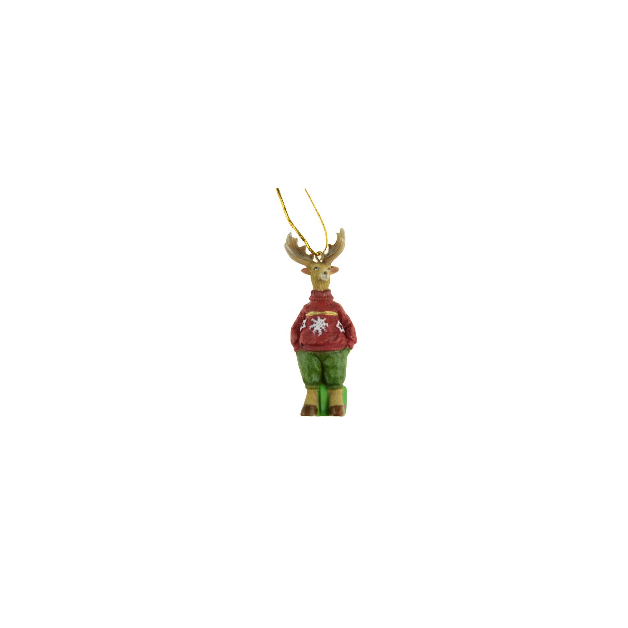 Figura szarvas poly 3*2.5*9cm piros