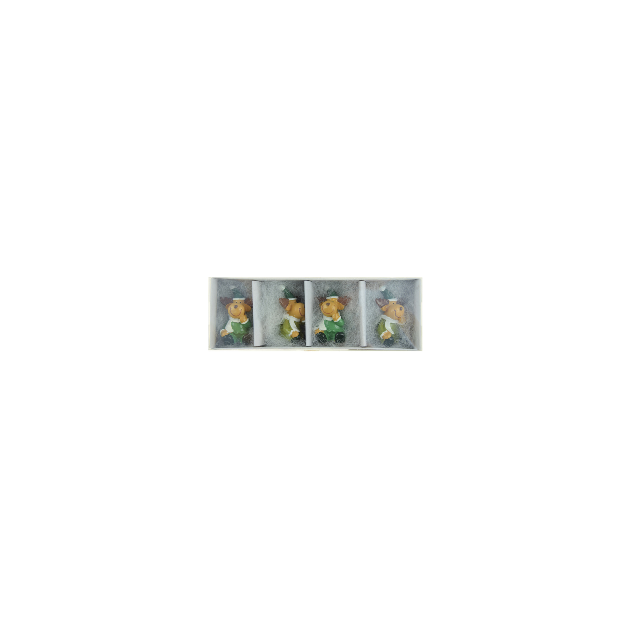 Figura szarvas poly 3,5cm s/4 zöld