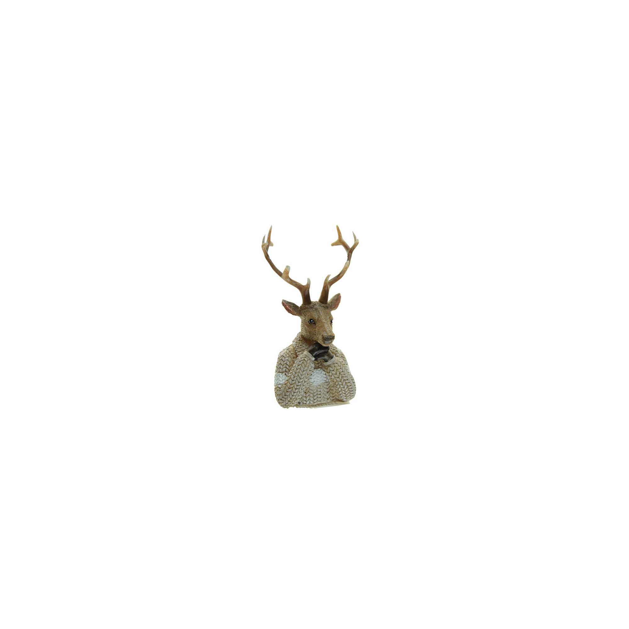 Figura szarvas poly könyöklő 10cm rózsaszín