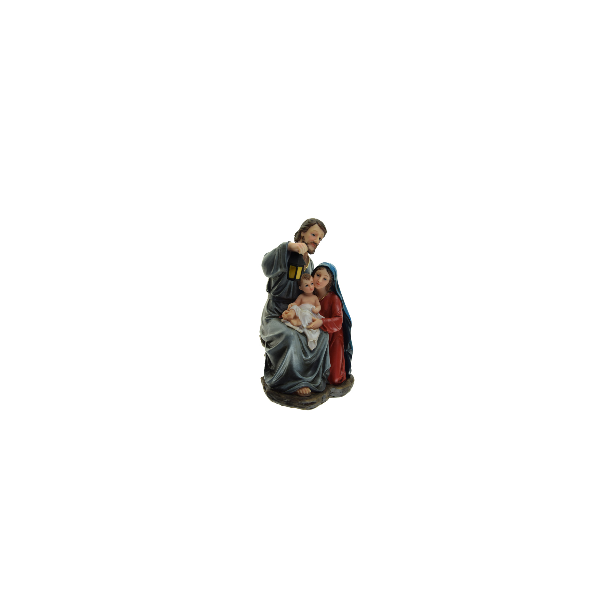 Figura szent család poly 21.5cm kék