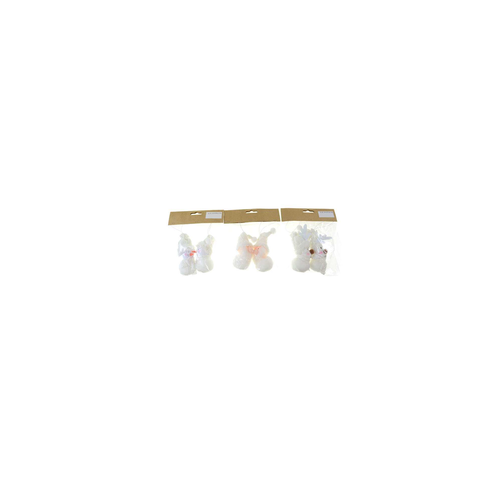 Figura textil 8 cm akasztós S/2 többféle