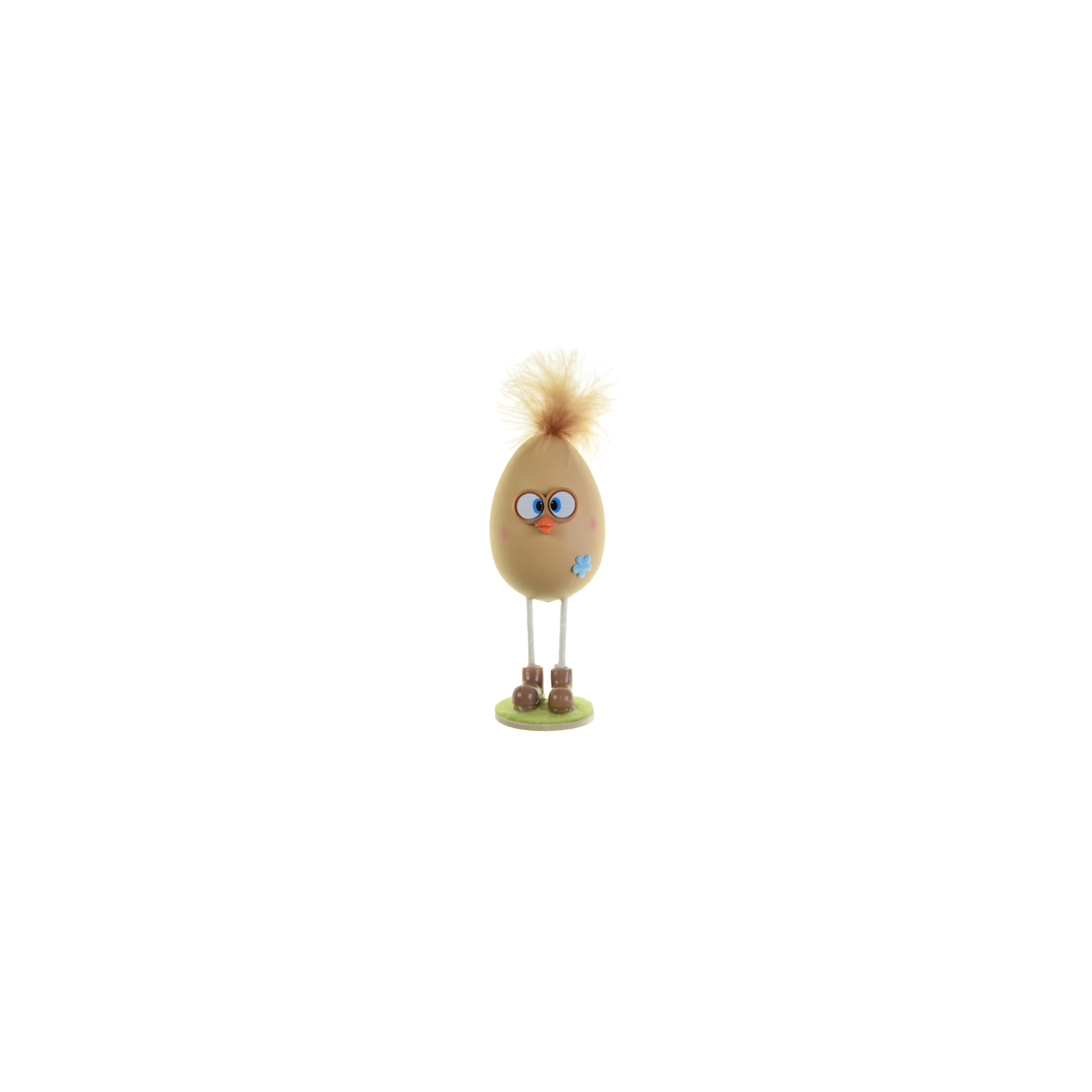 Figura tojás műanyag 11cm álló barna