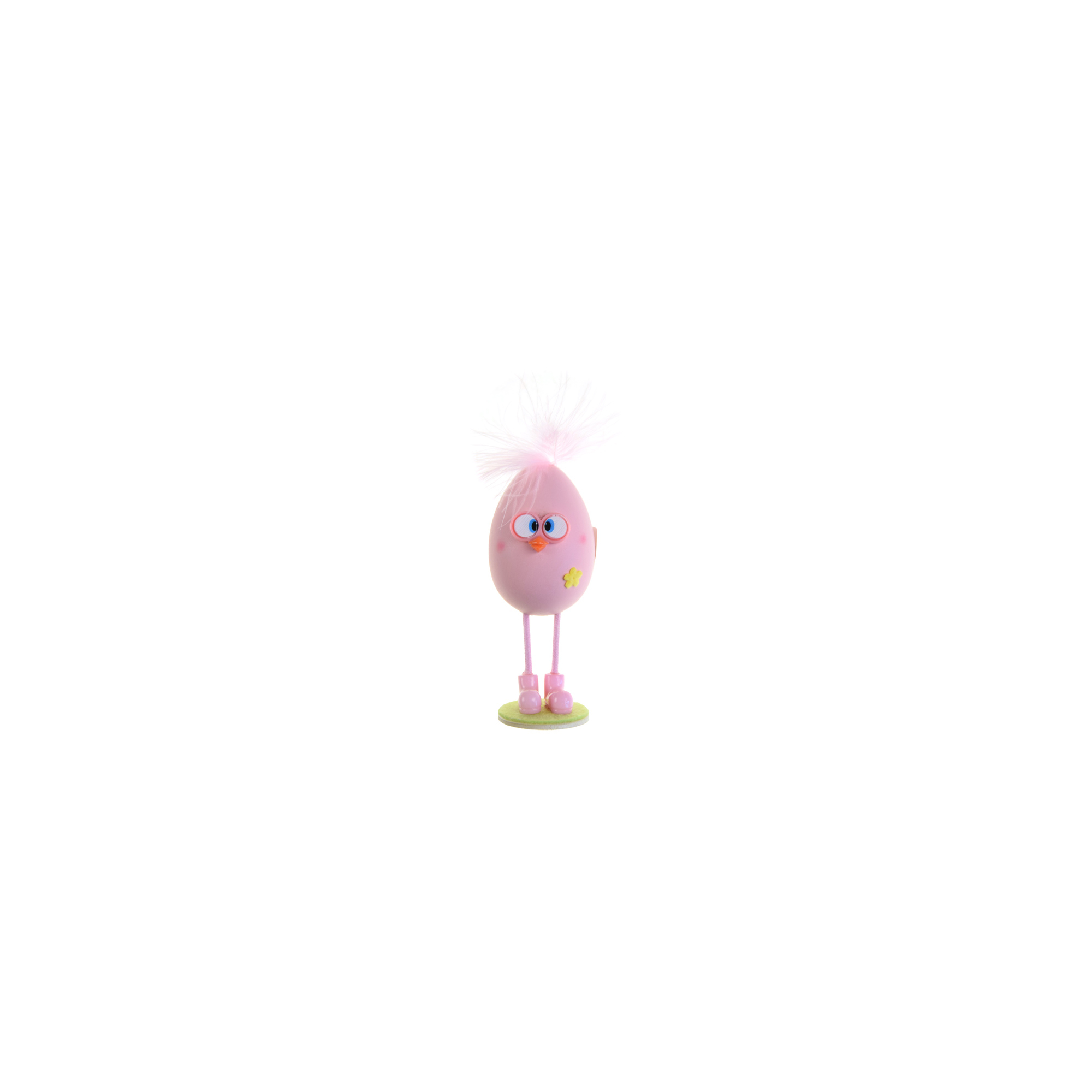 Figura tojás műanyag 11cm álló rózsaszín