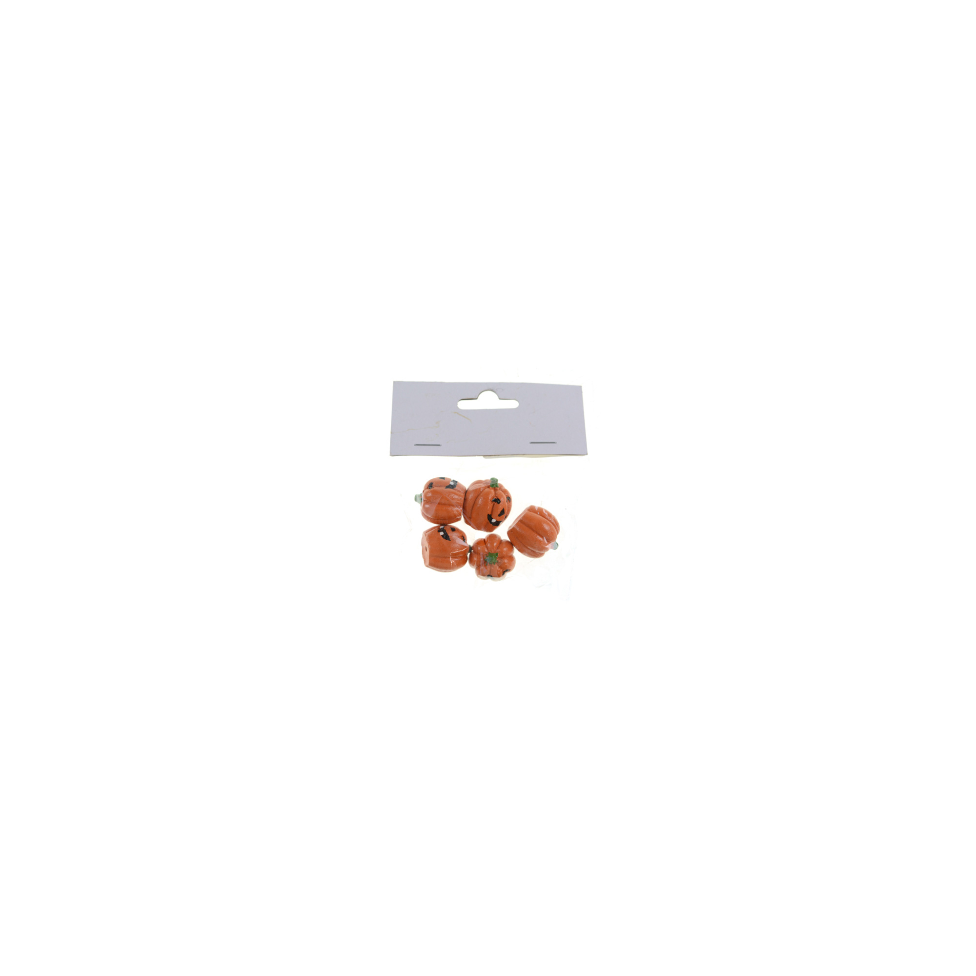 Figura tök poly 2,3*2,3*2,3cm s/5 halloween sárga