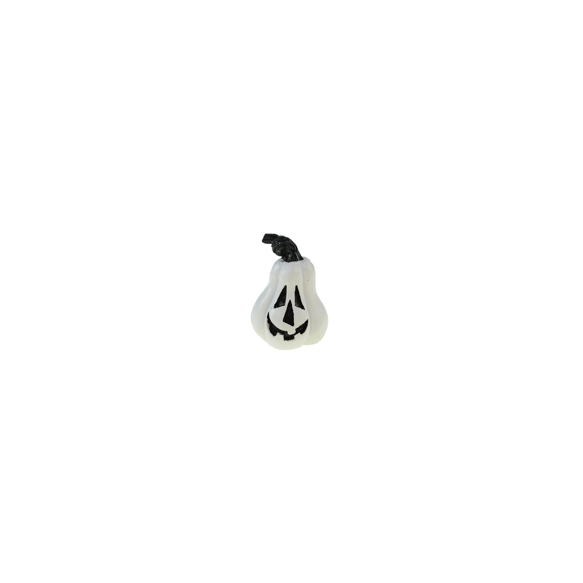 Figura tök poly 3,7*3,7*5,2 cm halloween fehér