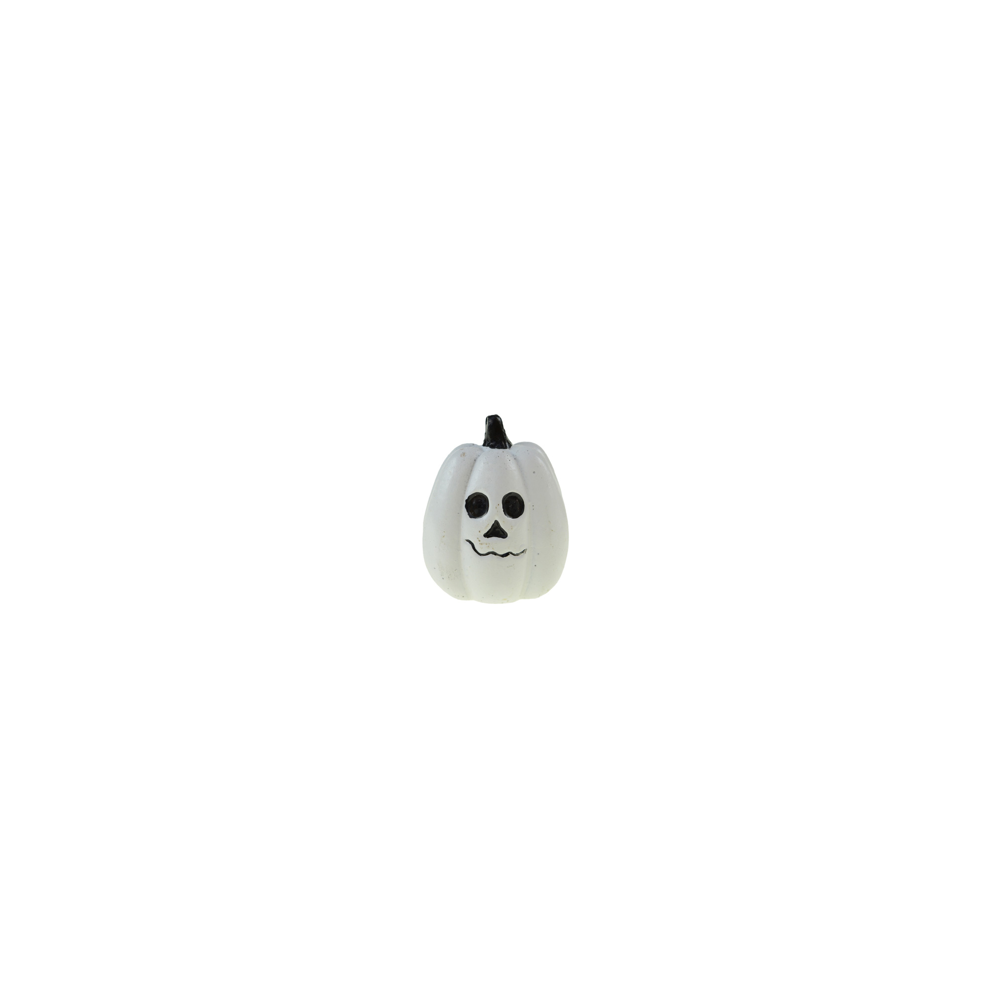 Figura tök poly 4,8*3,7*5,9 cm halloween fehér
