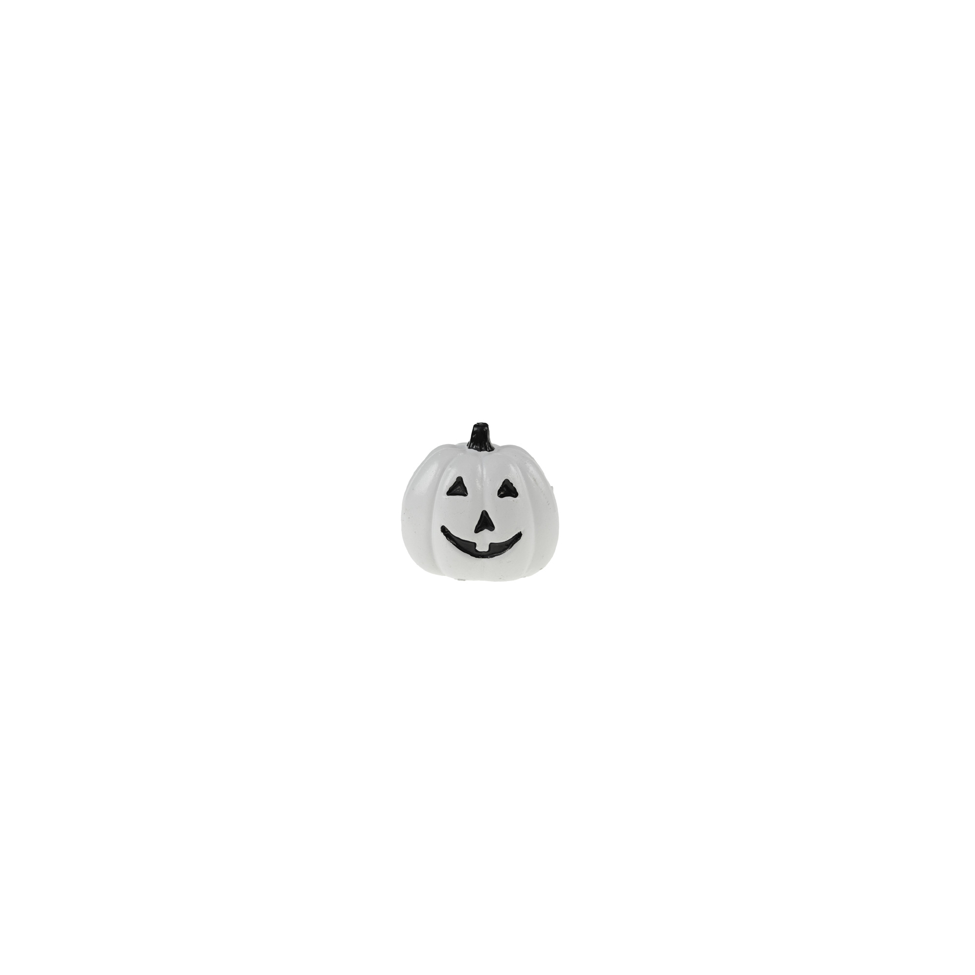 Figura tök poly 5*4*4,8 cm halloween fehér