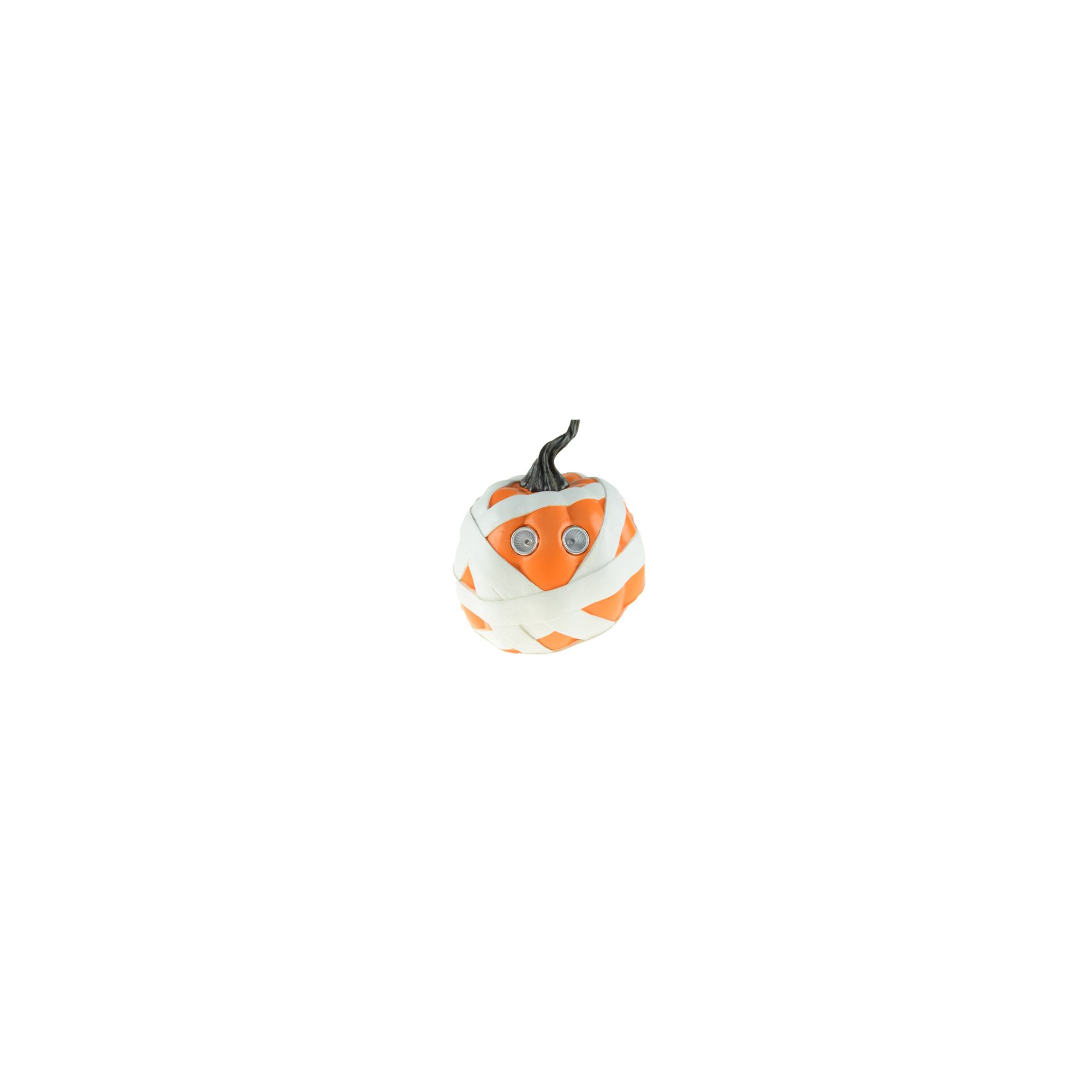 Figura tök poly halloweeni 22cm LED-es narancs