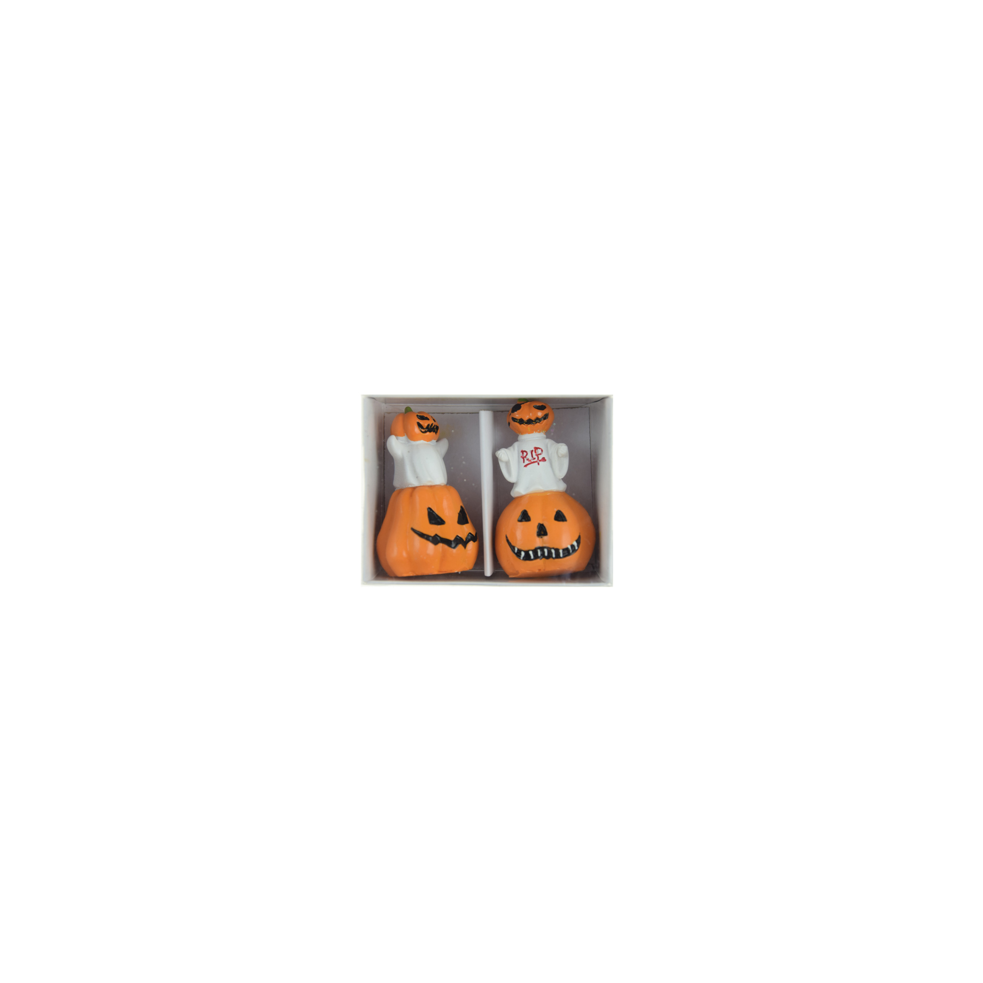 Figura tök poly szellemmel 5,9cm narancs