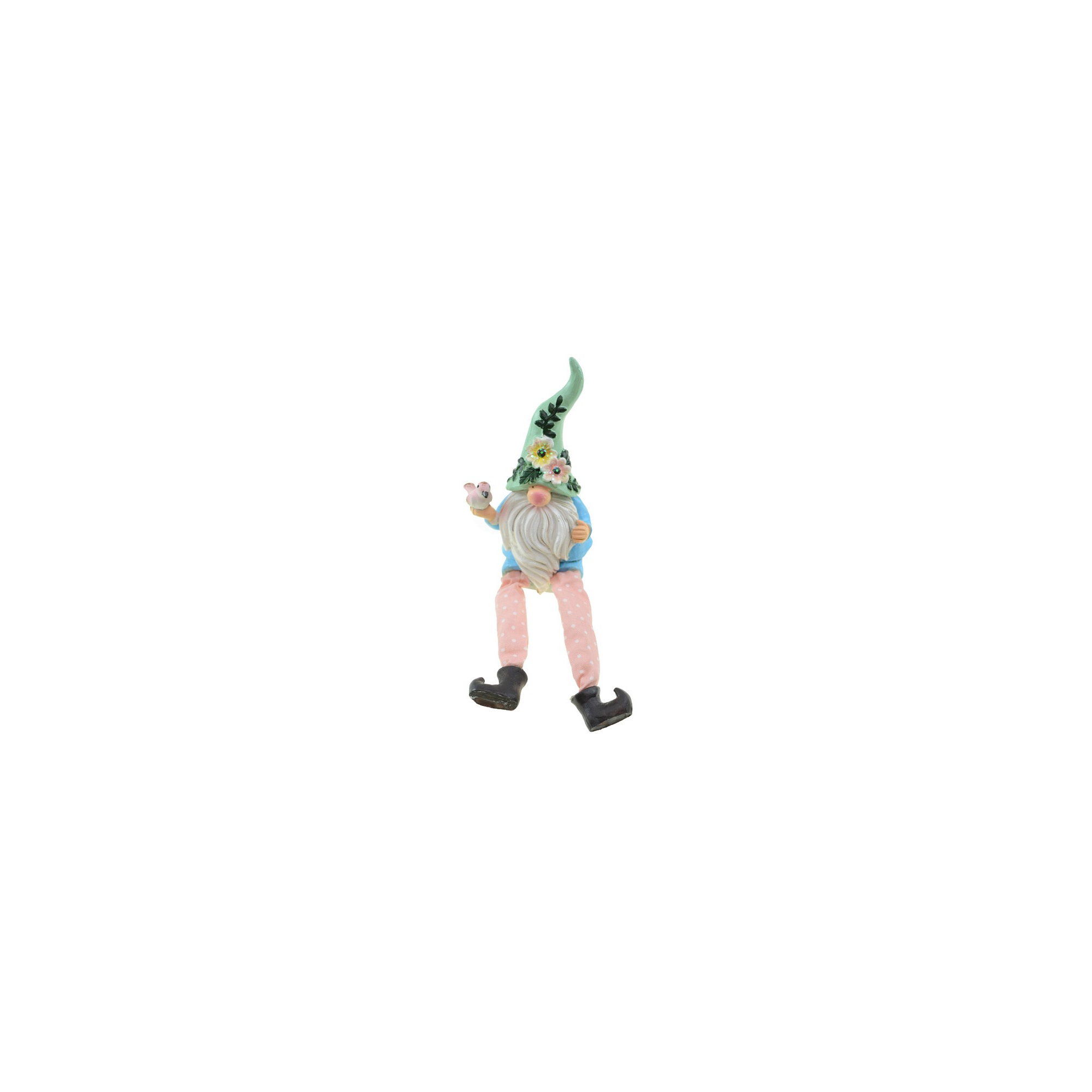 Figura törpe poly lógólábú 7*6*21cm halványkék