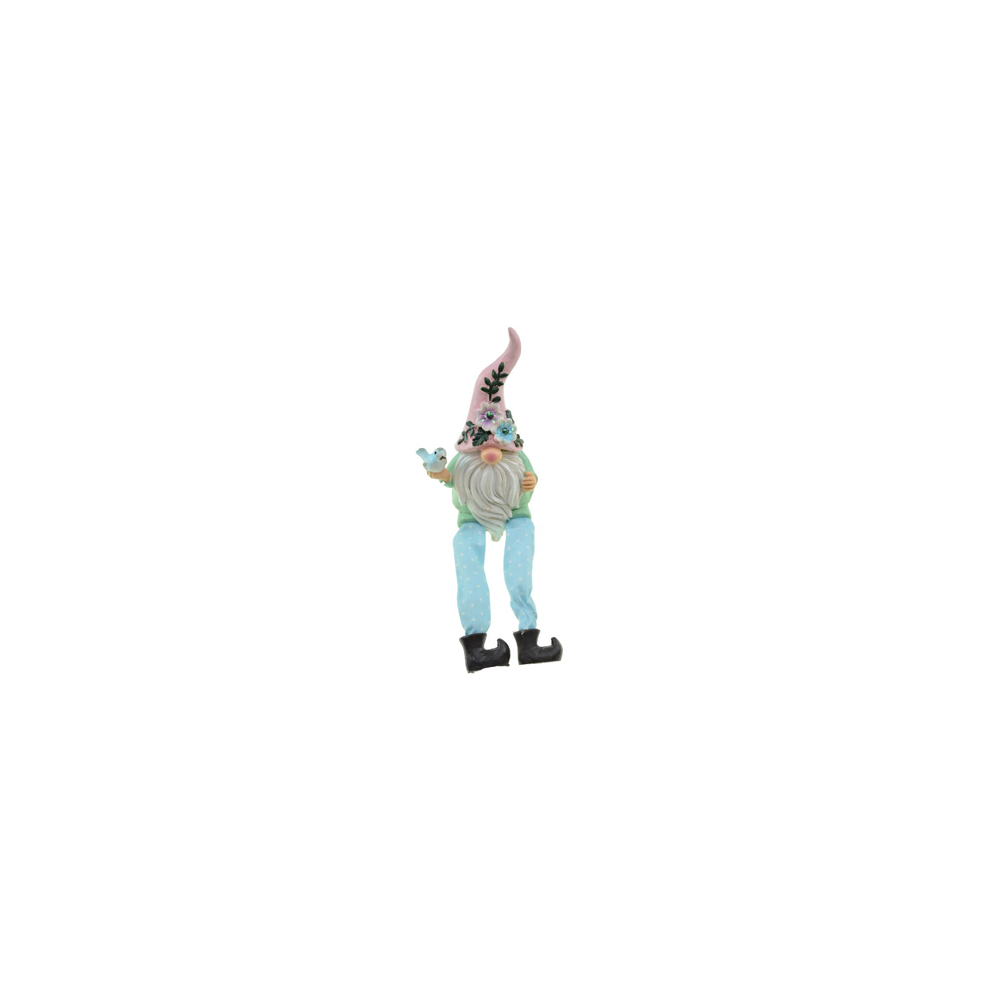 Figura törpe poly 7*6*21cm lógólábú pink