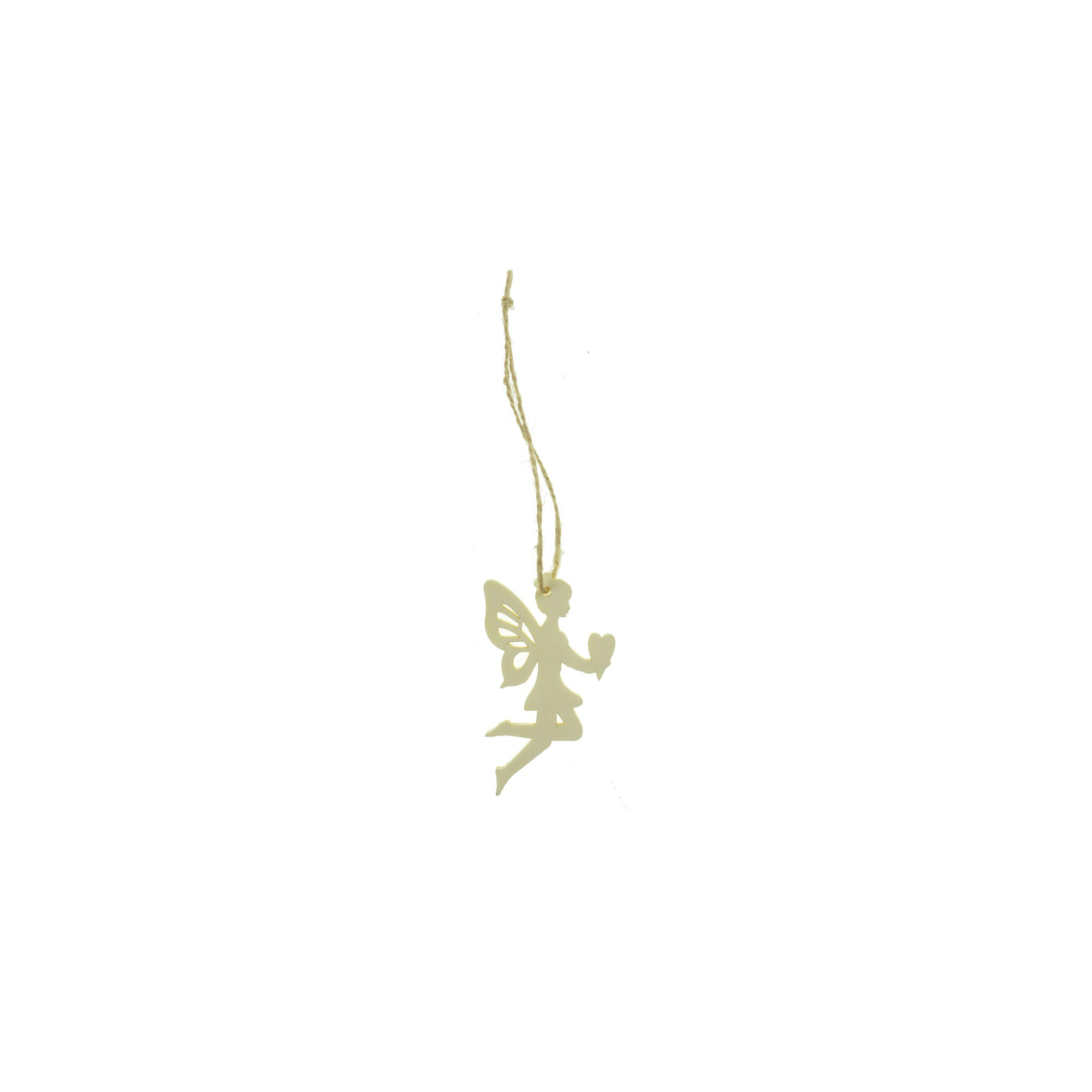 Figura tündér fa LV 7cm s/6 akasztós natúr