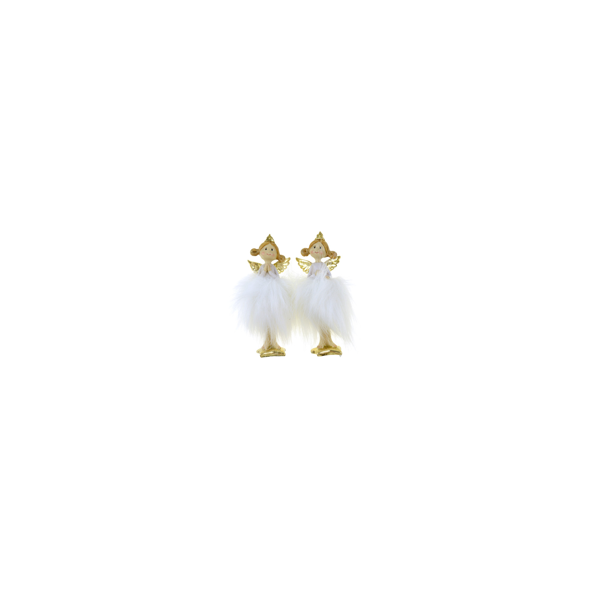 Figura tündér poly/textil 4.5*3*12 2féle fehér
