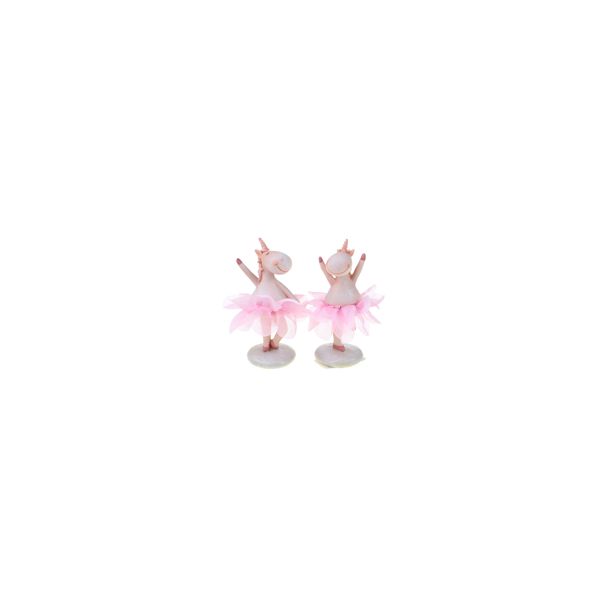 Figura unikornis szoknyában 9*8*12.5cm 2féle rózsaszín