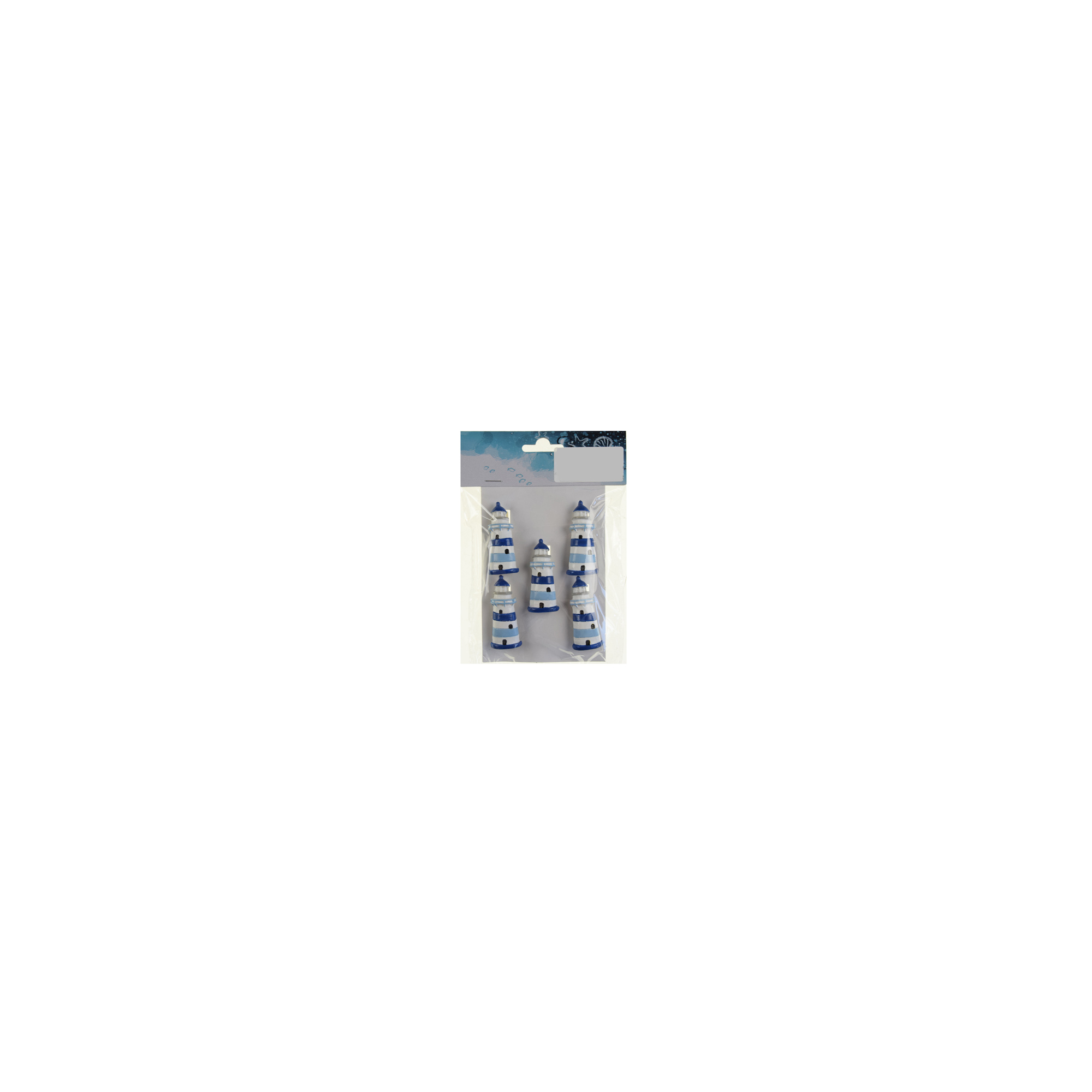 Figura világítótorony poly 2,1*5,2*0,9 s/5 kék/fehér