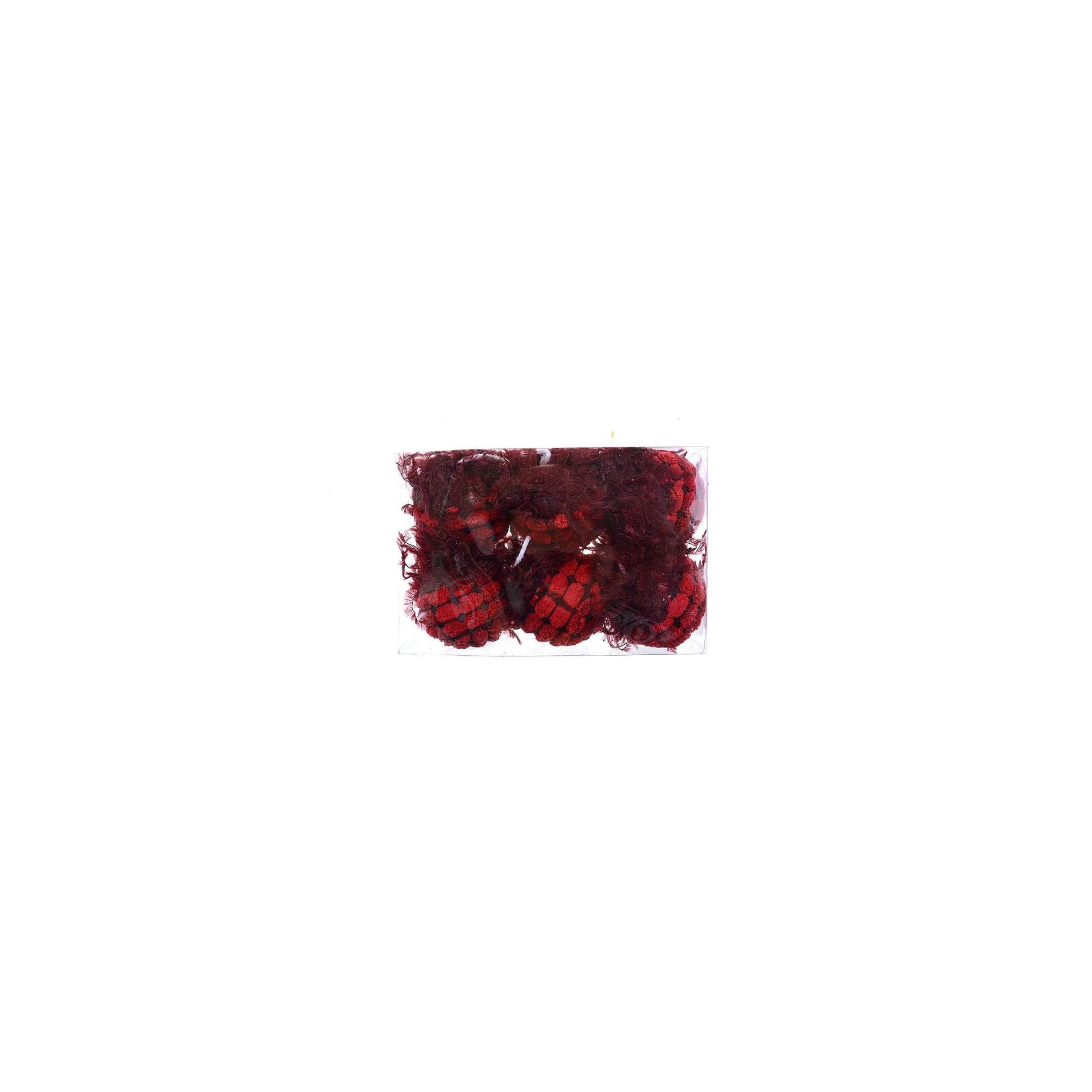 Gömb hab D6cm S/6 burgundy
