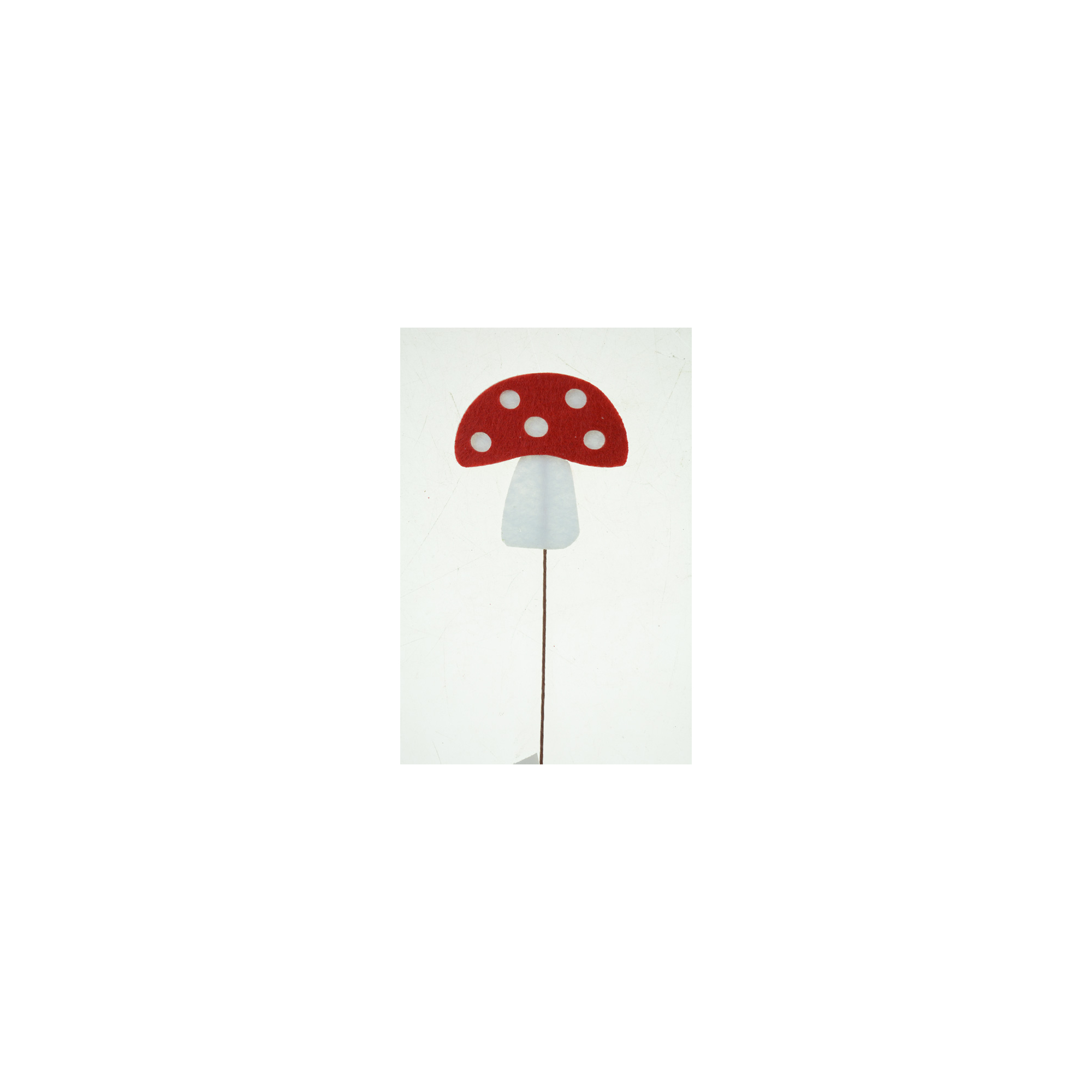 Gomba filc 17 cm piros