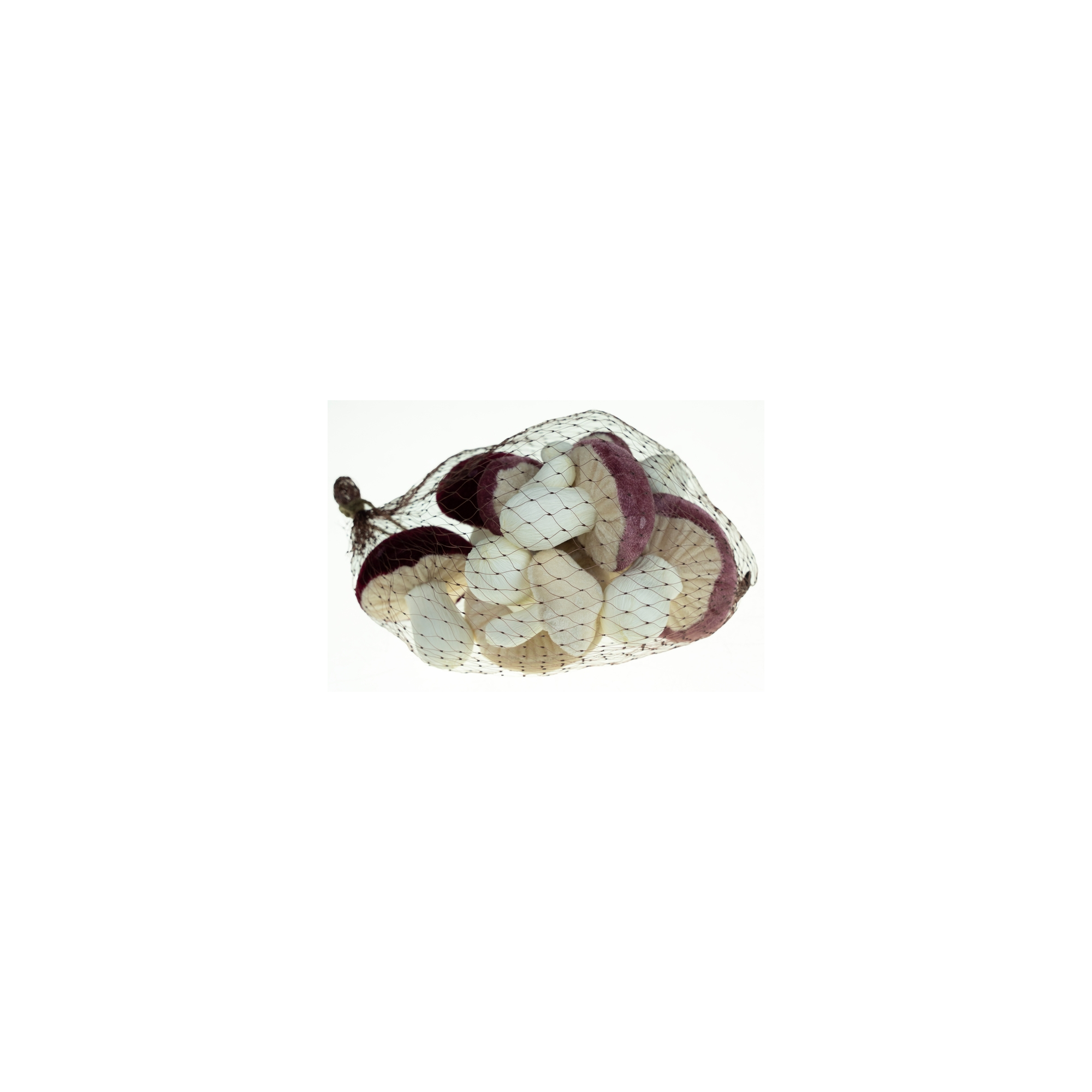 Gomba hcell 4*5+4*7+2*8cm s/6 fehér-bordó