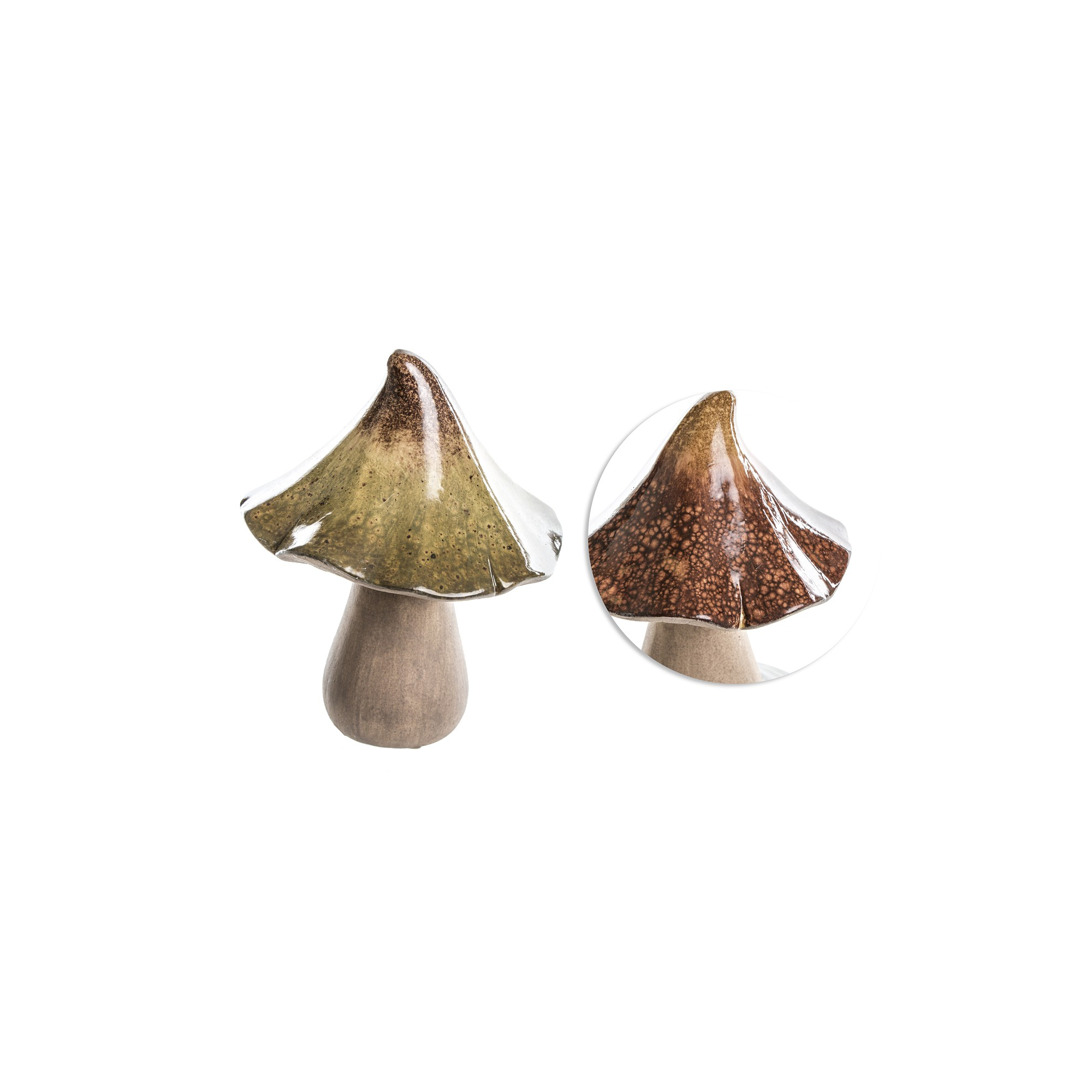 Figura Gomba kerámia D15 H18 2féle barna