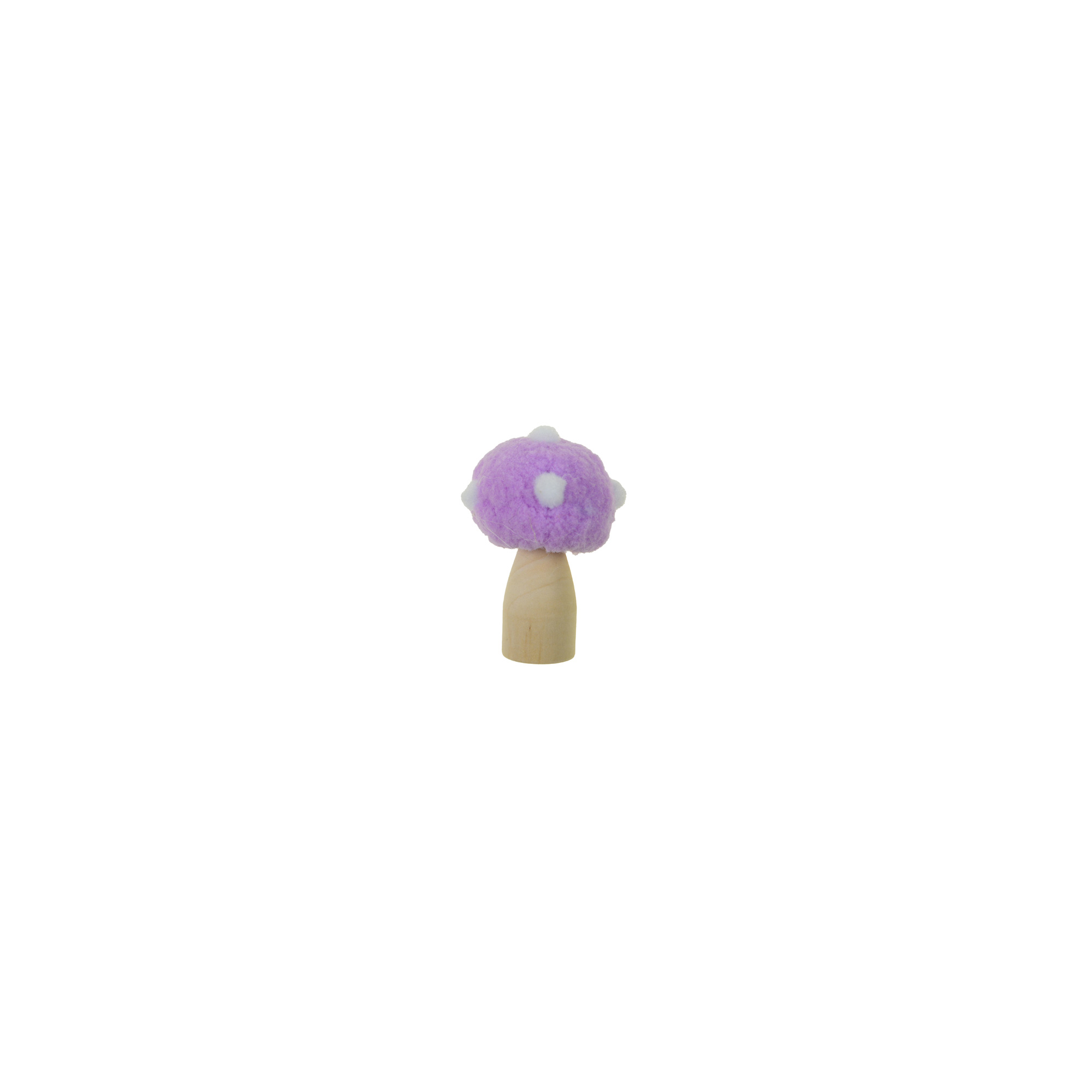Figura gomba plüss/fa 7*4.5*4.5cm lila
