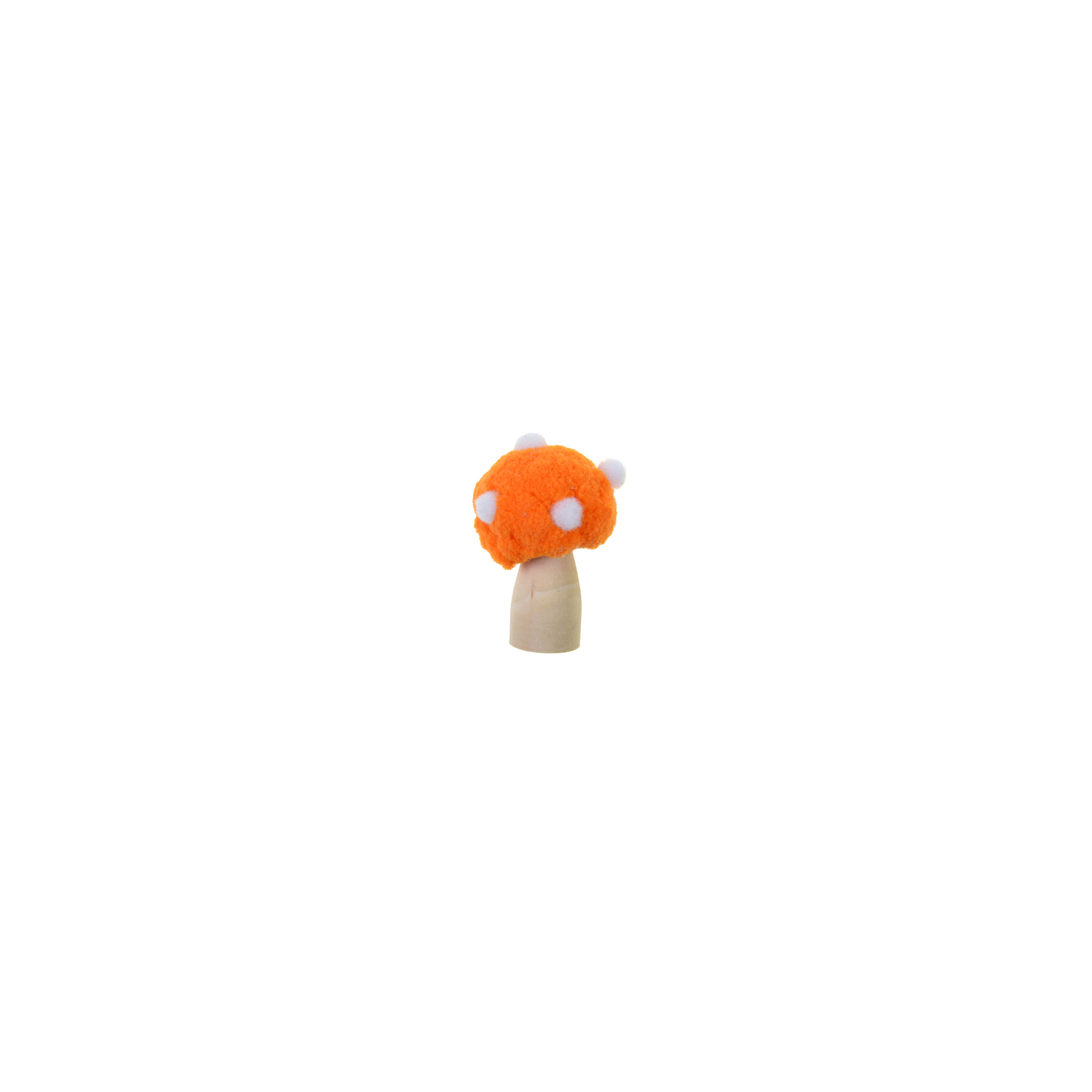Figura gomba plüss/fa 7*4.5*4.5cm narancs