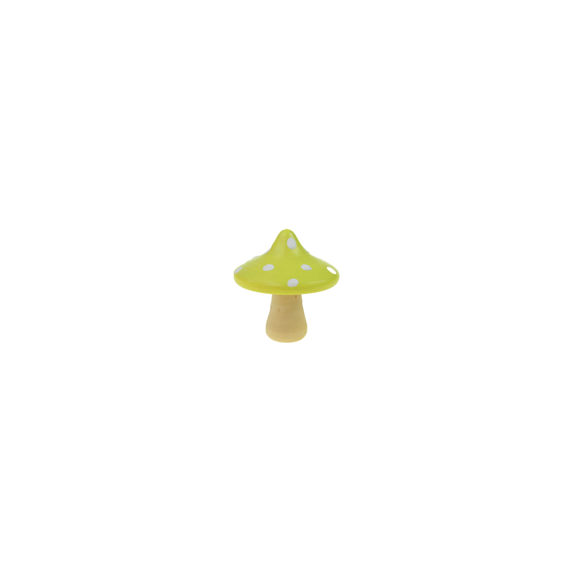 Figura gomba poly pöttyös 5.8*5.8*6.5cm sárga