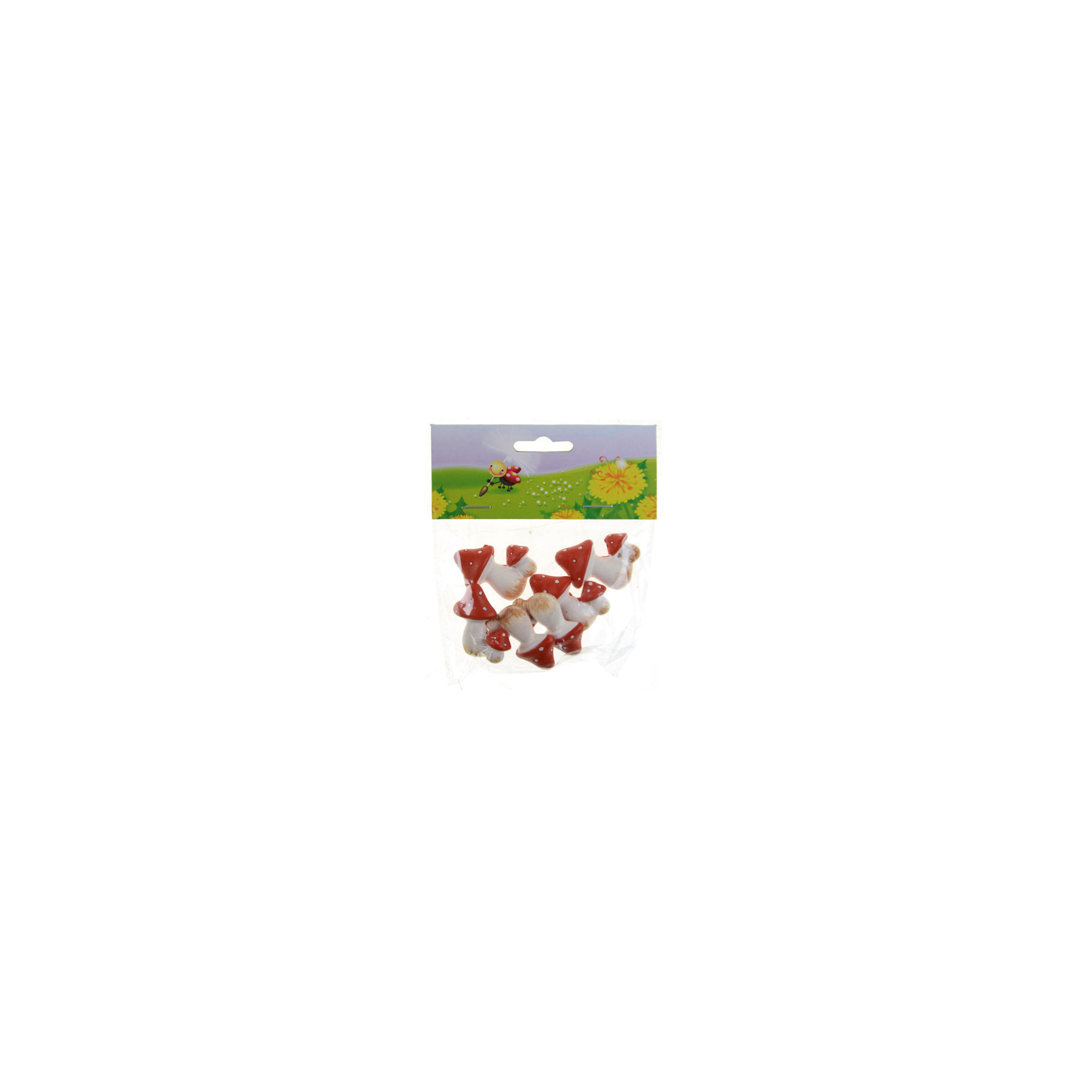 Figura gomba poly dupla s/6 piros
