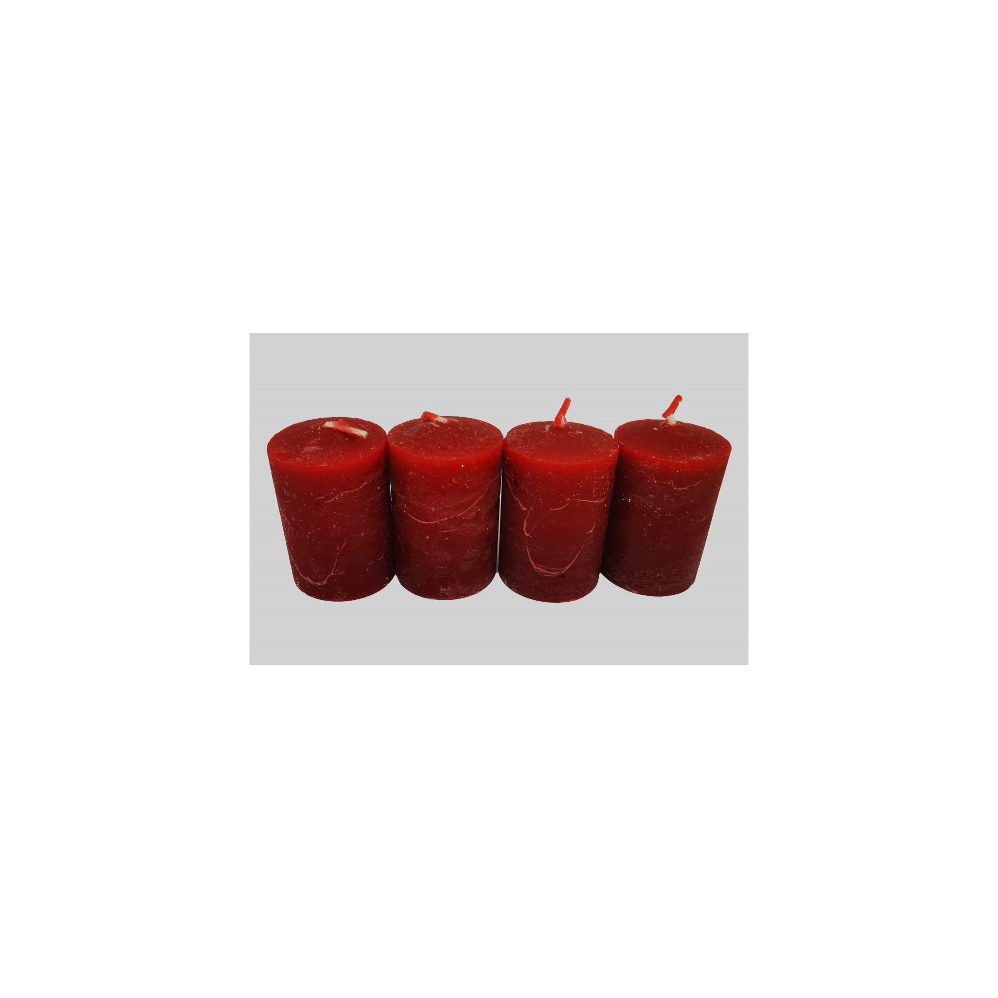 Gyertya adventi 4*6cm s/4 bordó