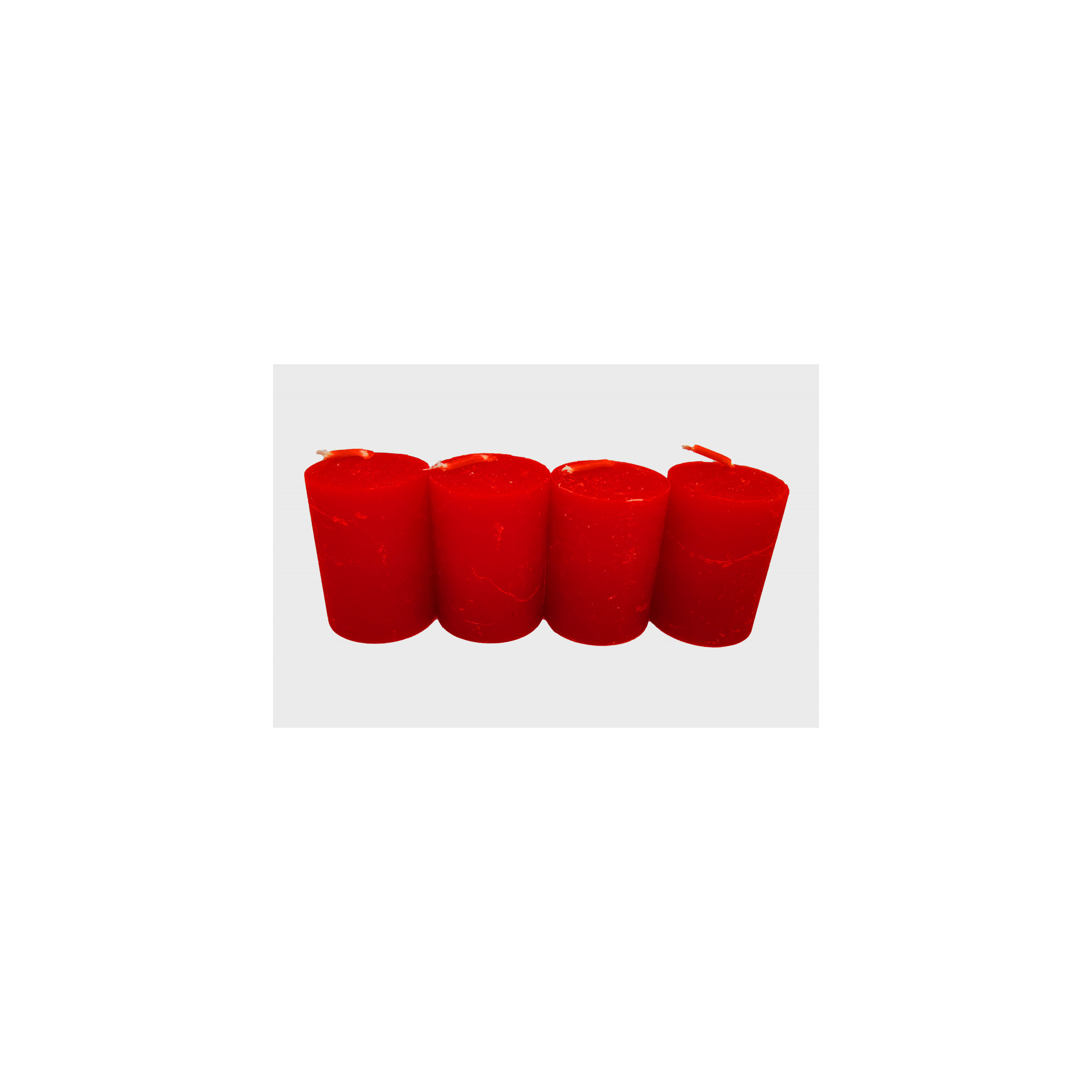 Gyertya adventi 4*6cm s/4 piros