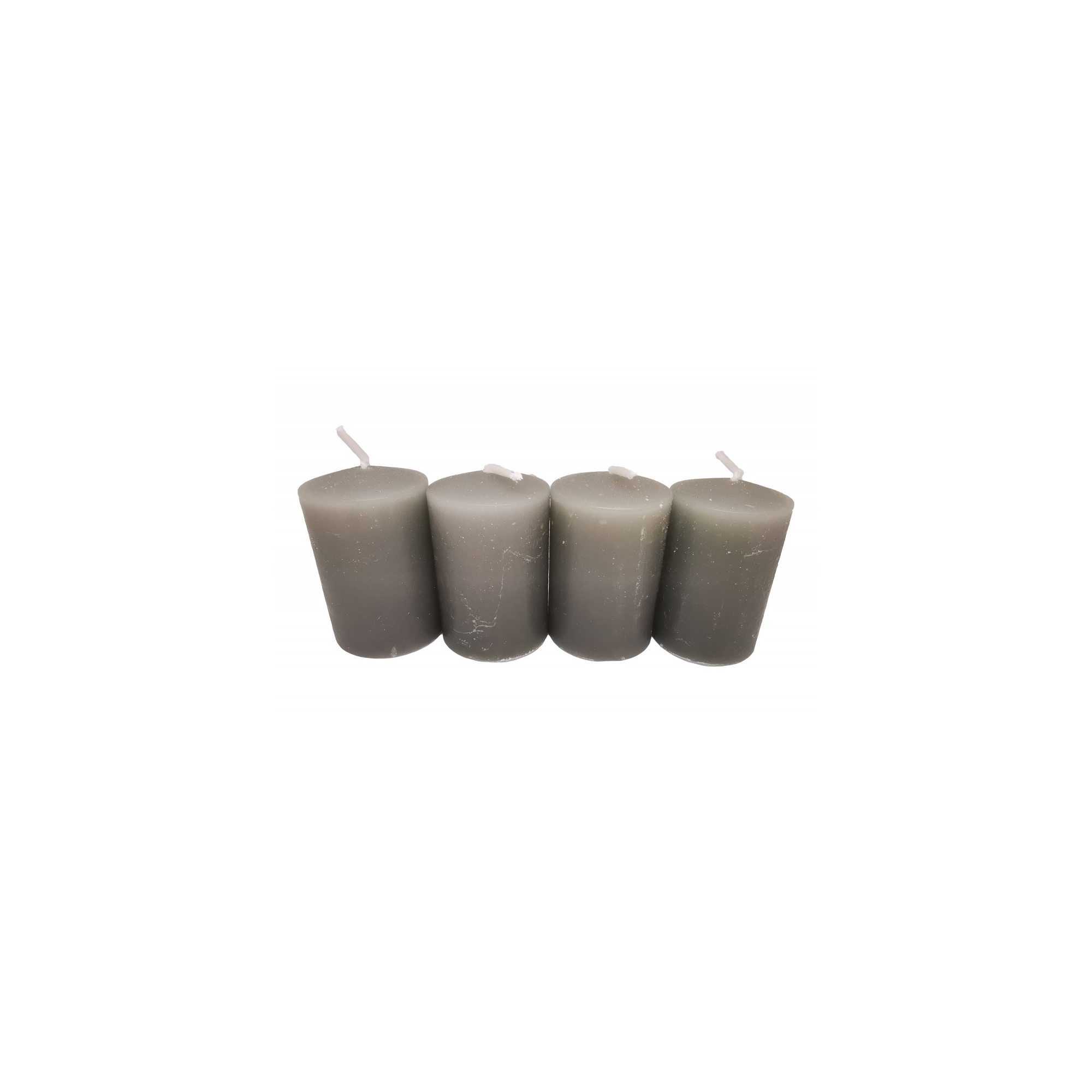 Gyertya adventi 4*6cm s/4 szürke
