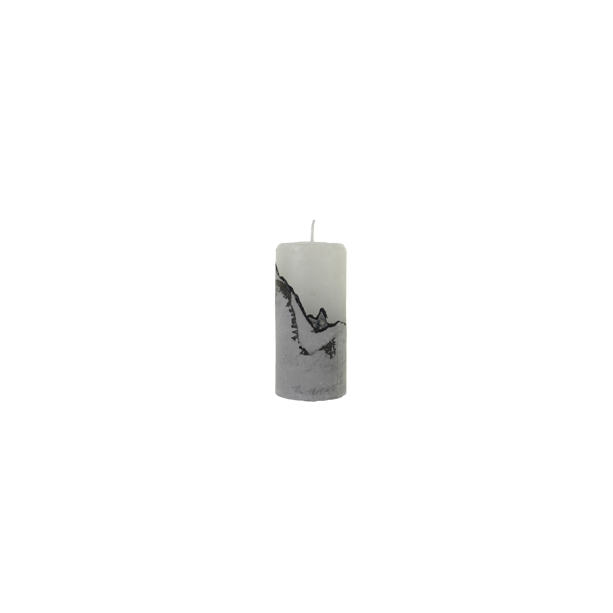 Gyertya henger 5*9cm beton mintás fehér