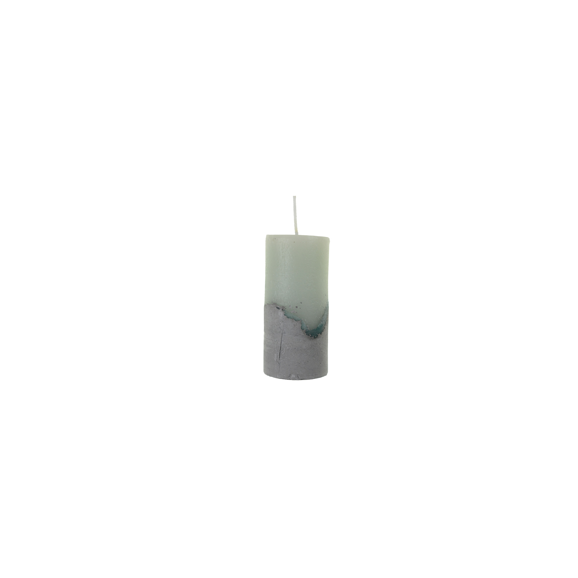 Gyertya henger 5*9cm beton mintás menta