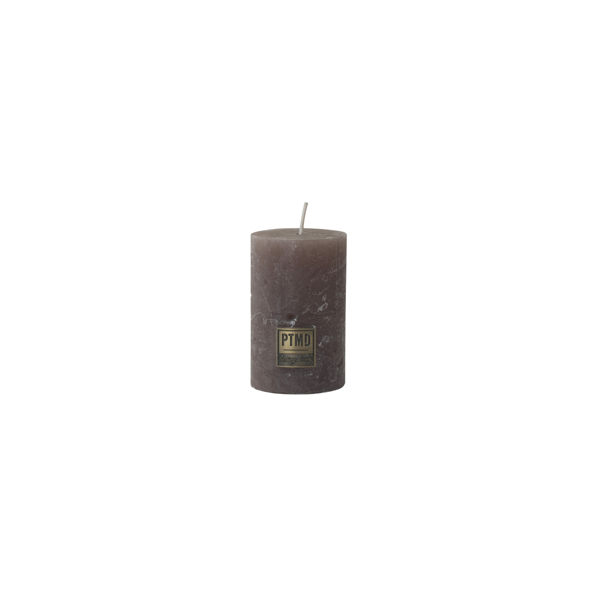 Gyertya henger rusztikus 5*8cm barna