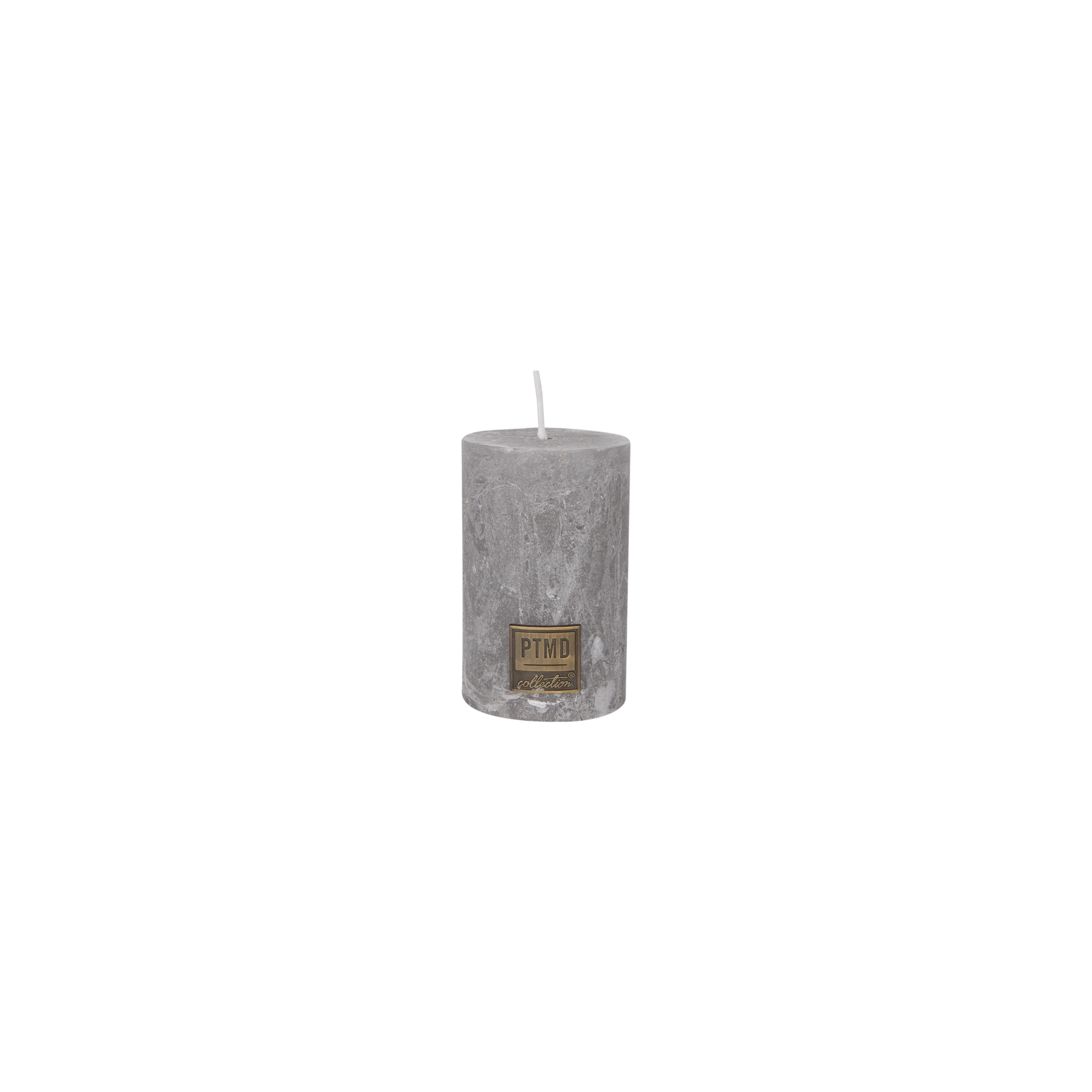 Gyertya henger rusztikus 5*8cm szürke