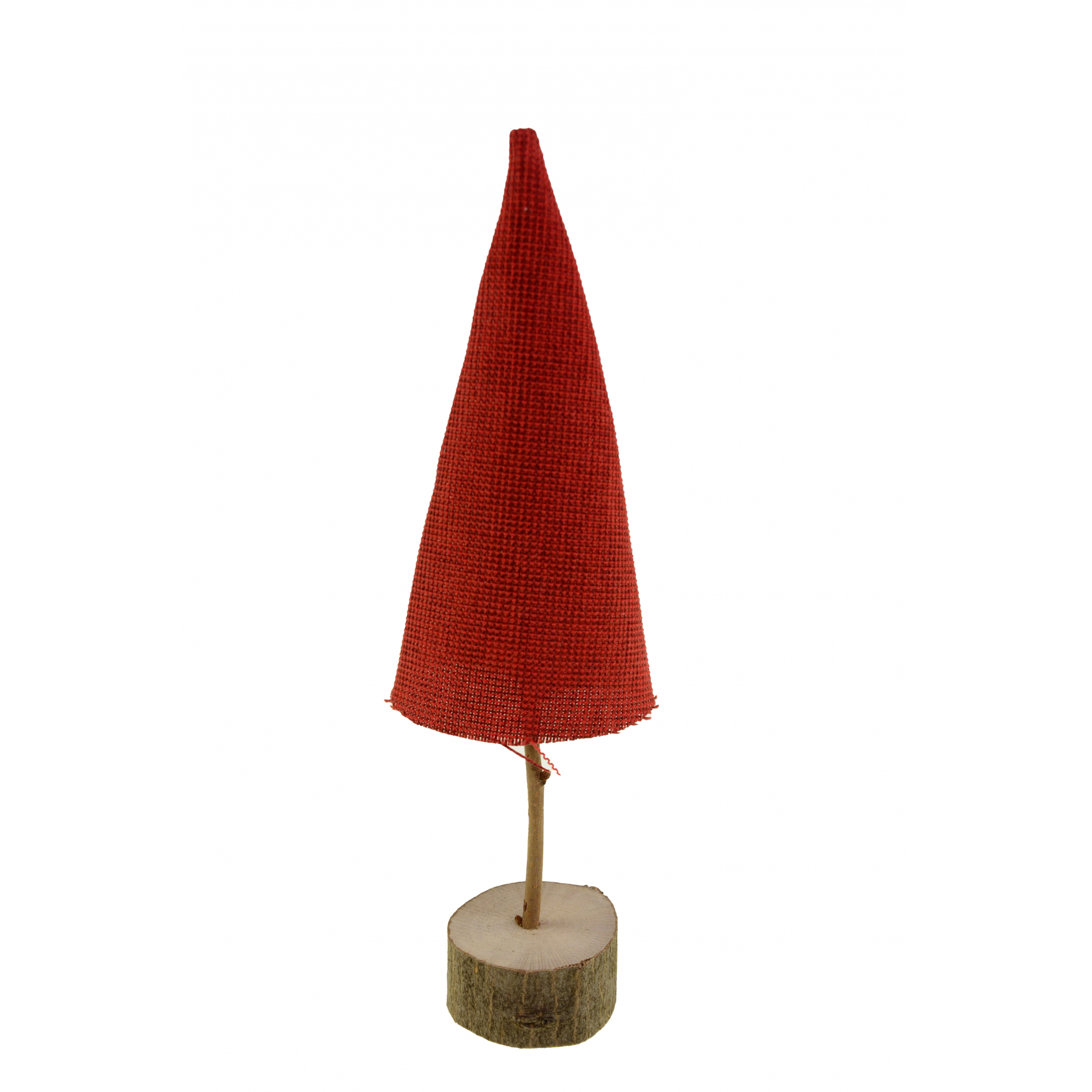 Dekor fenyő szörmés 40cm piros