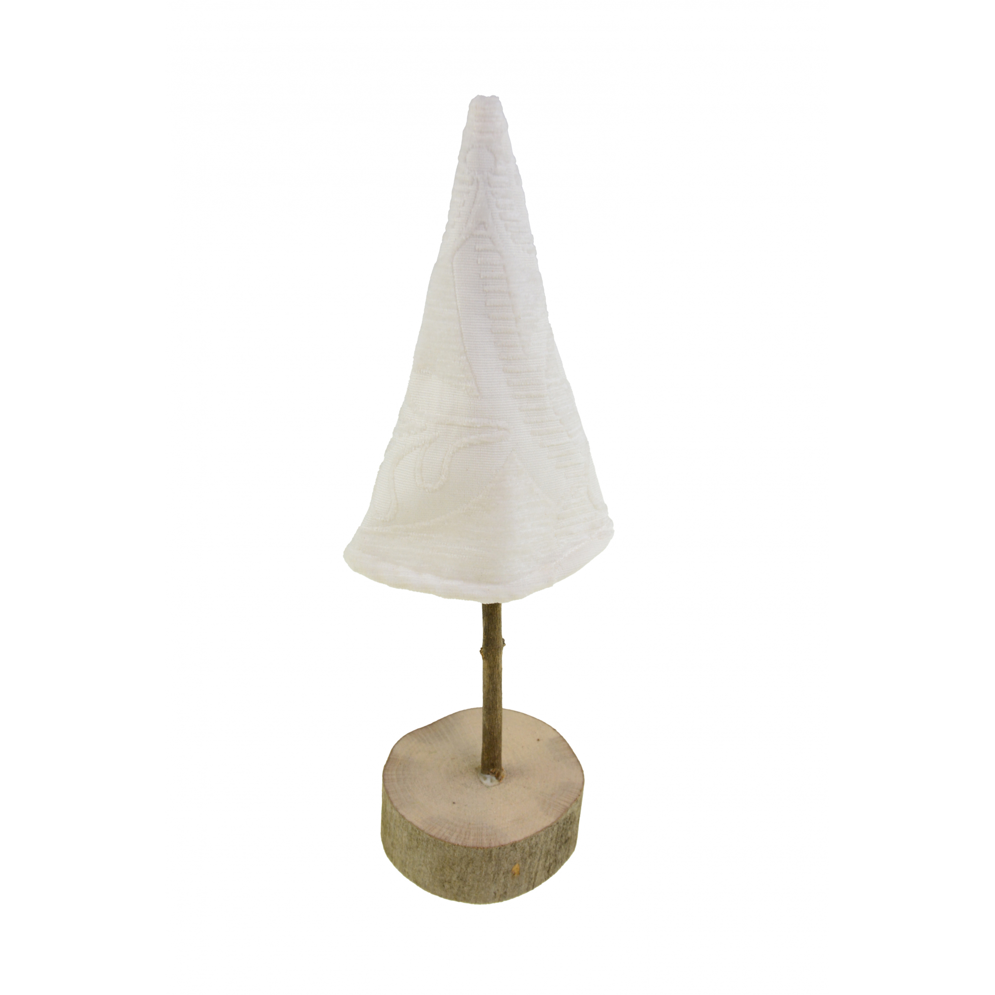 Dekor fenyő szörmés 32cm fehér