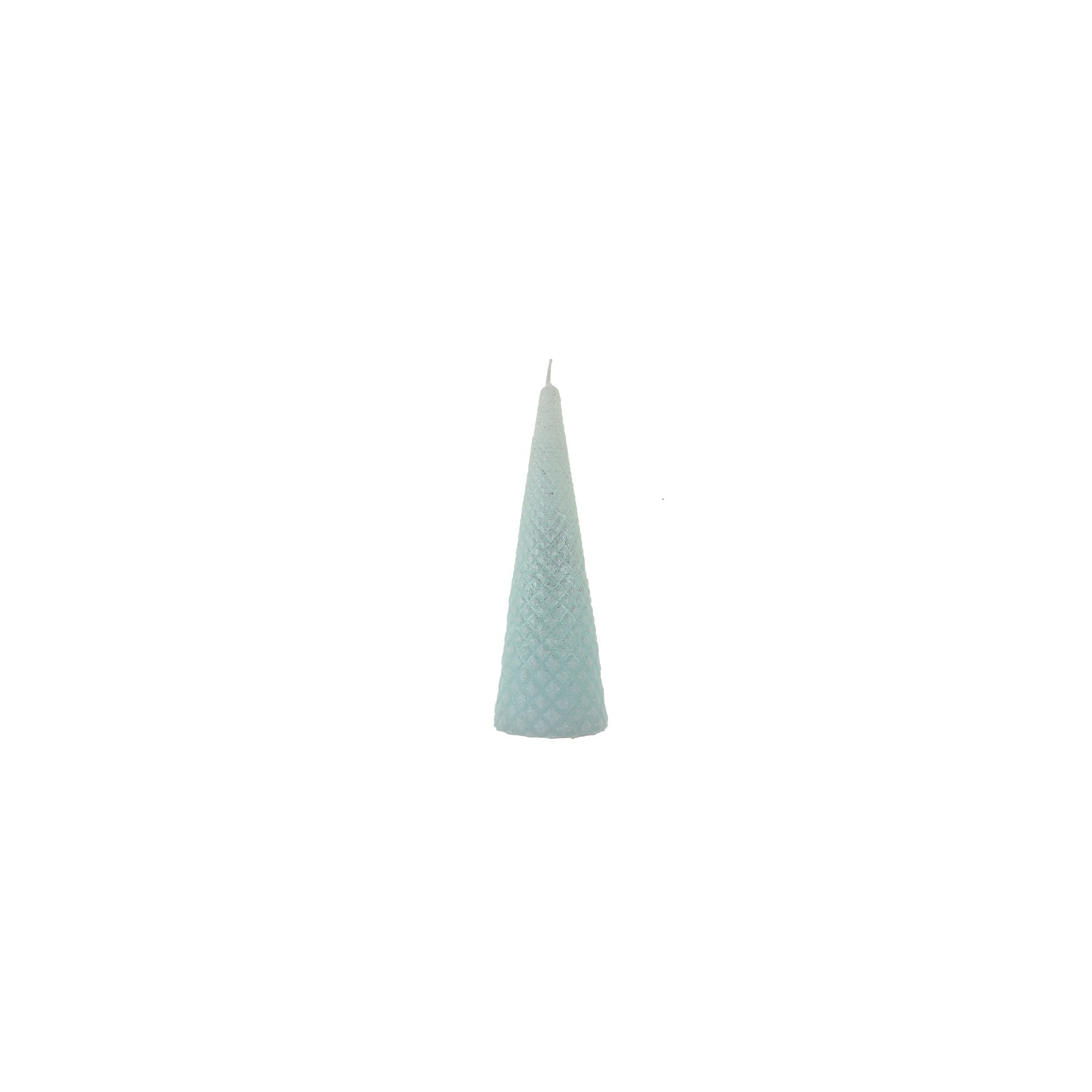 Gyertya kúp négyszöges 5*16cm égkék