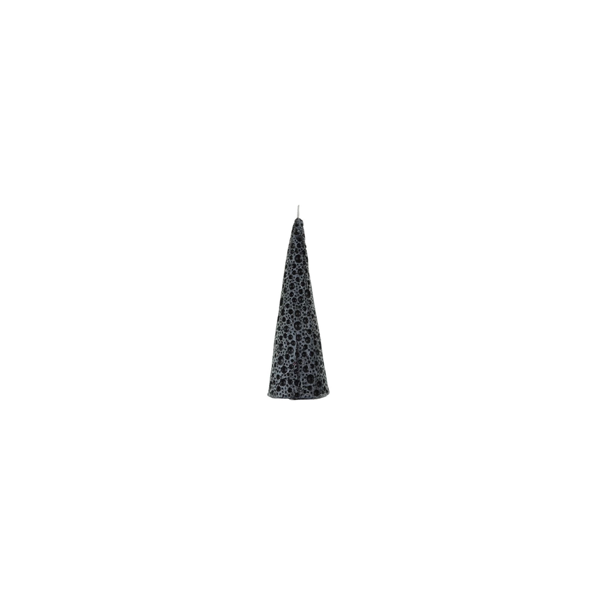 Gyertya kúp pöttyös 5*16cm fekete