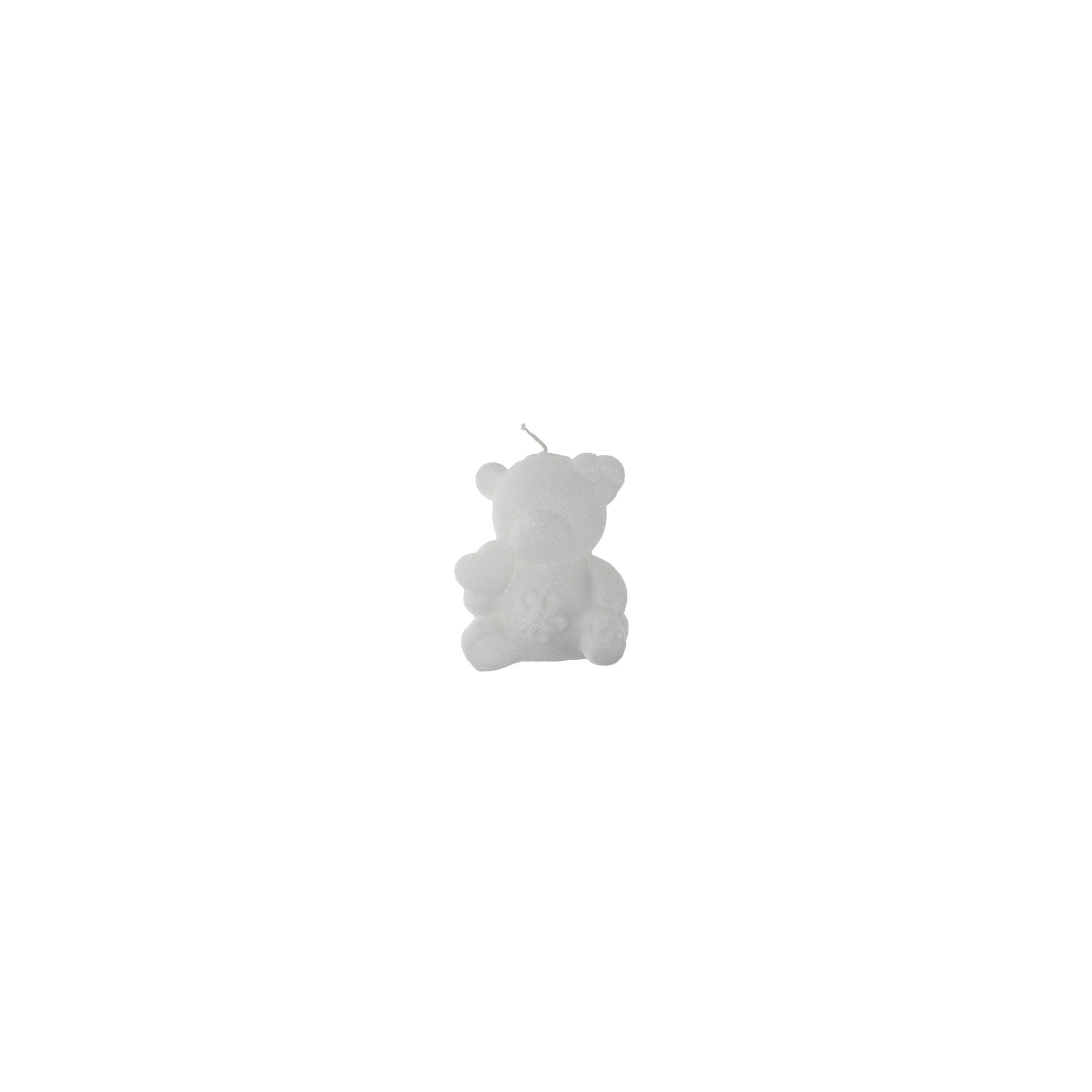 Gyertya maci csillámos 8,5*10,5cm fehér