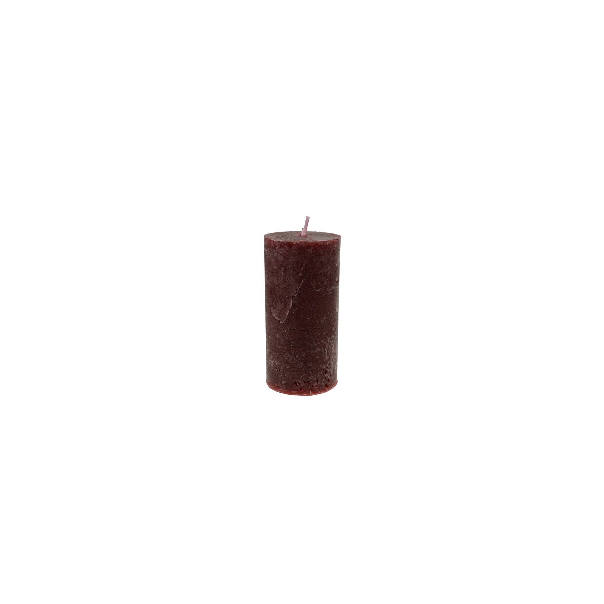 Gyertya rusztikus henger 5*10cm bordó
