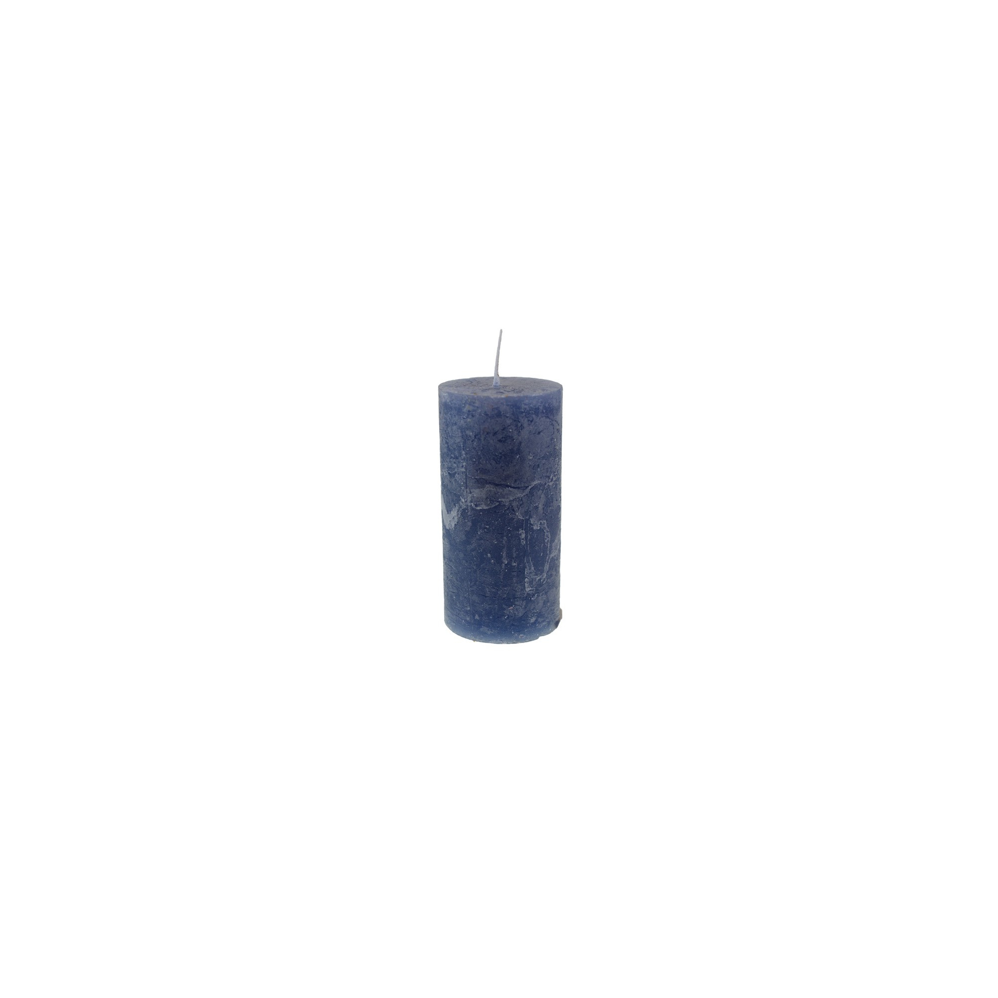 Gyertya rusztikus henger 5*10cm farmerkék