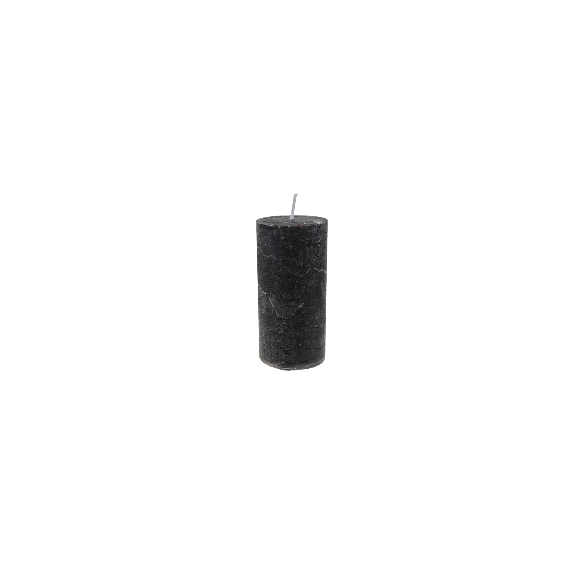 Gyertya henger rusztikus 5*10cm fekete