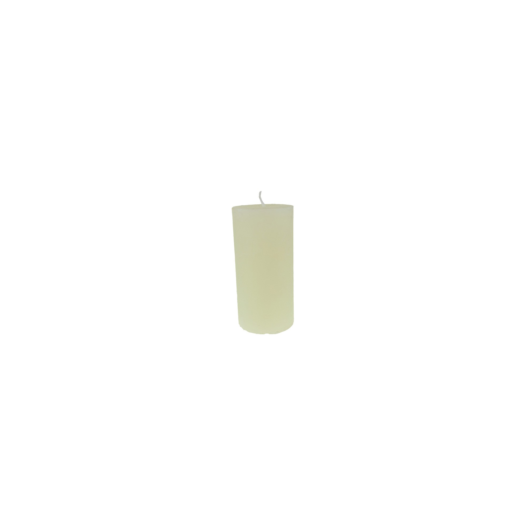 Gyertya rusztikus henger 5*10cm krém